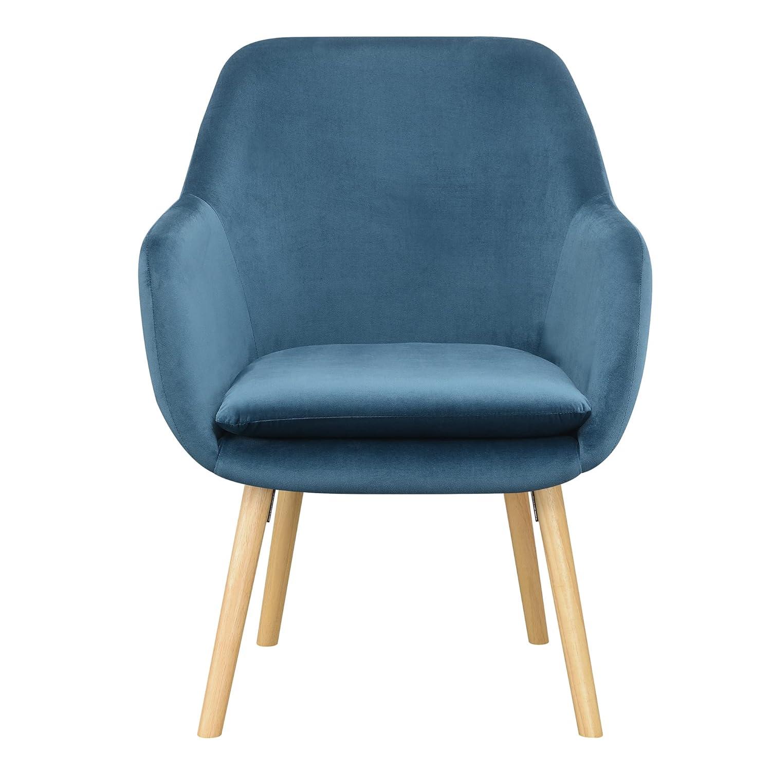 Convenience Concepts Take a Seat Charlotte Accent Chair, Blue Velvet