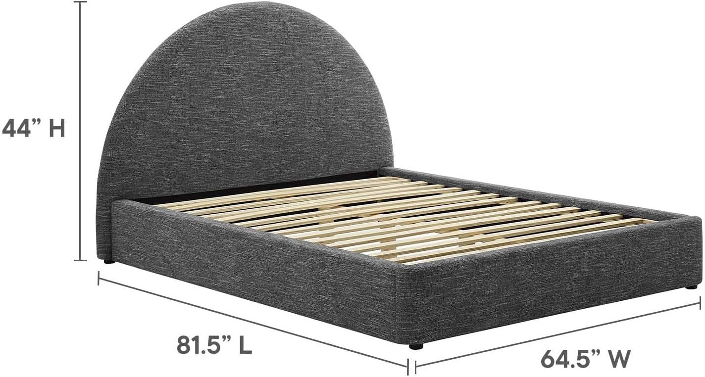 Modway Resort Performance Velvet Arched Round Platform Bed