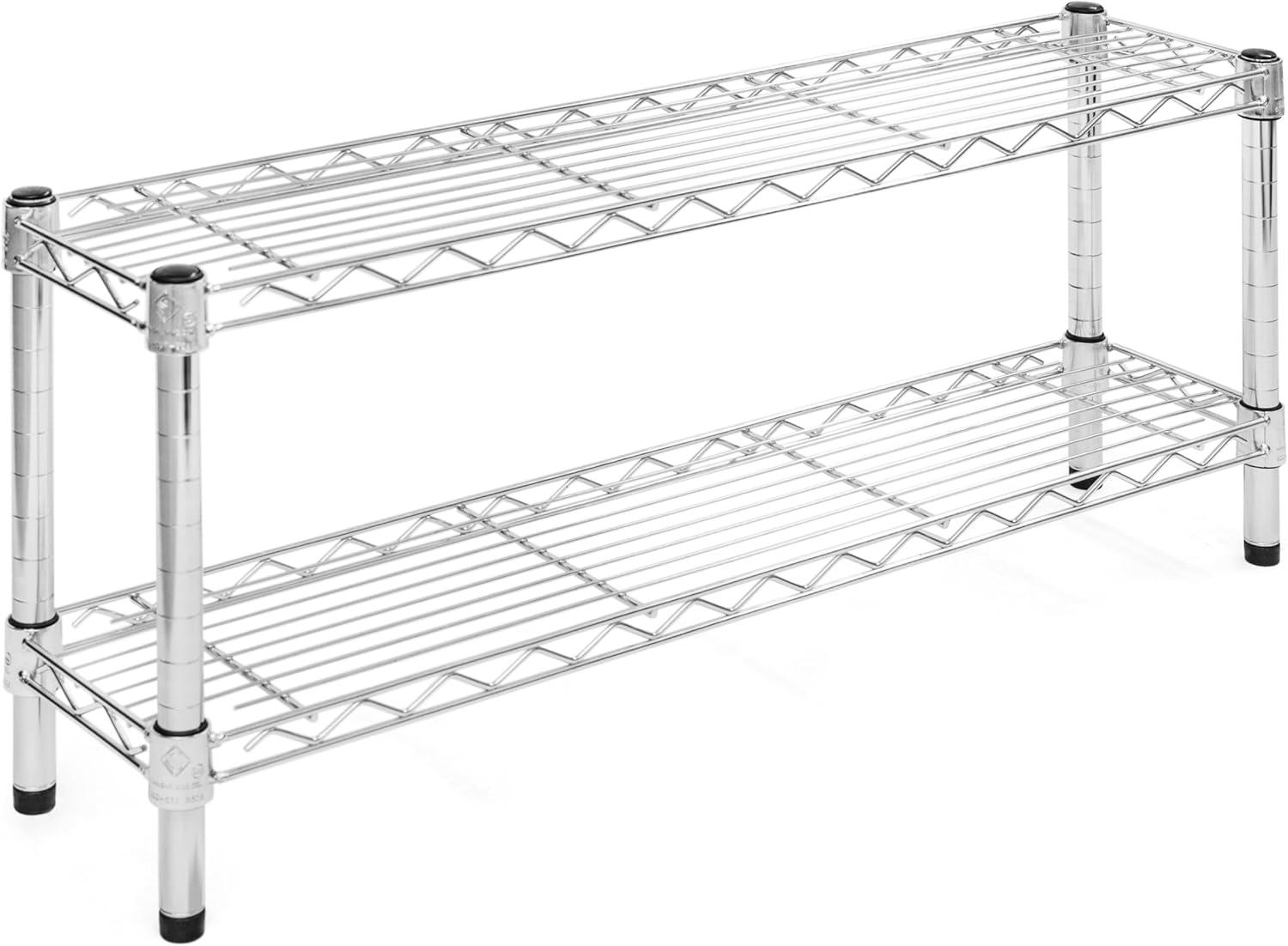 Shelving.com Chrome Wire Shelving with 2 Tier Shelves -