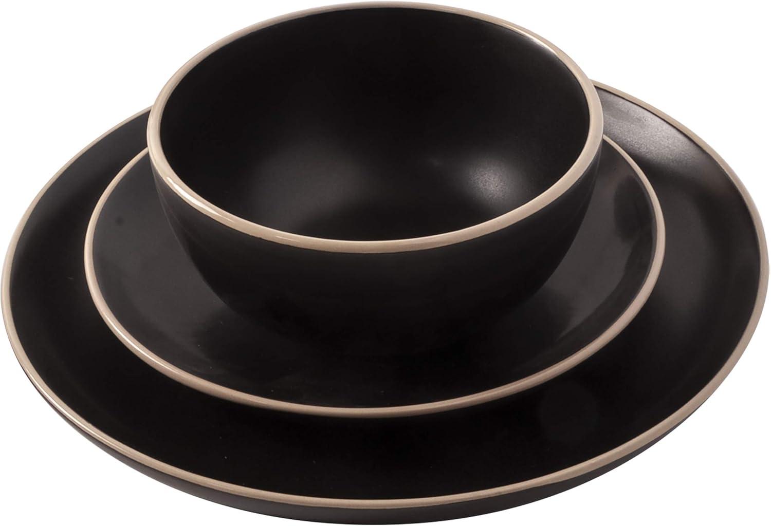 Gibson Home Remi 12pc Dinnerware Set - Black