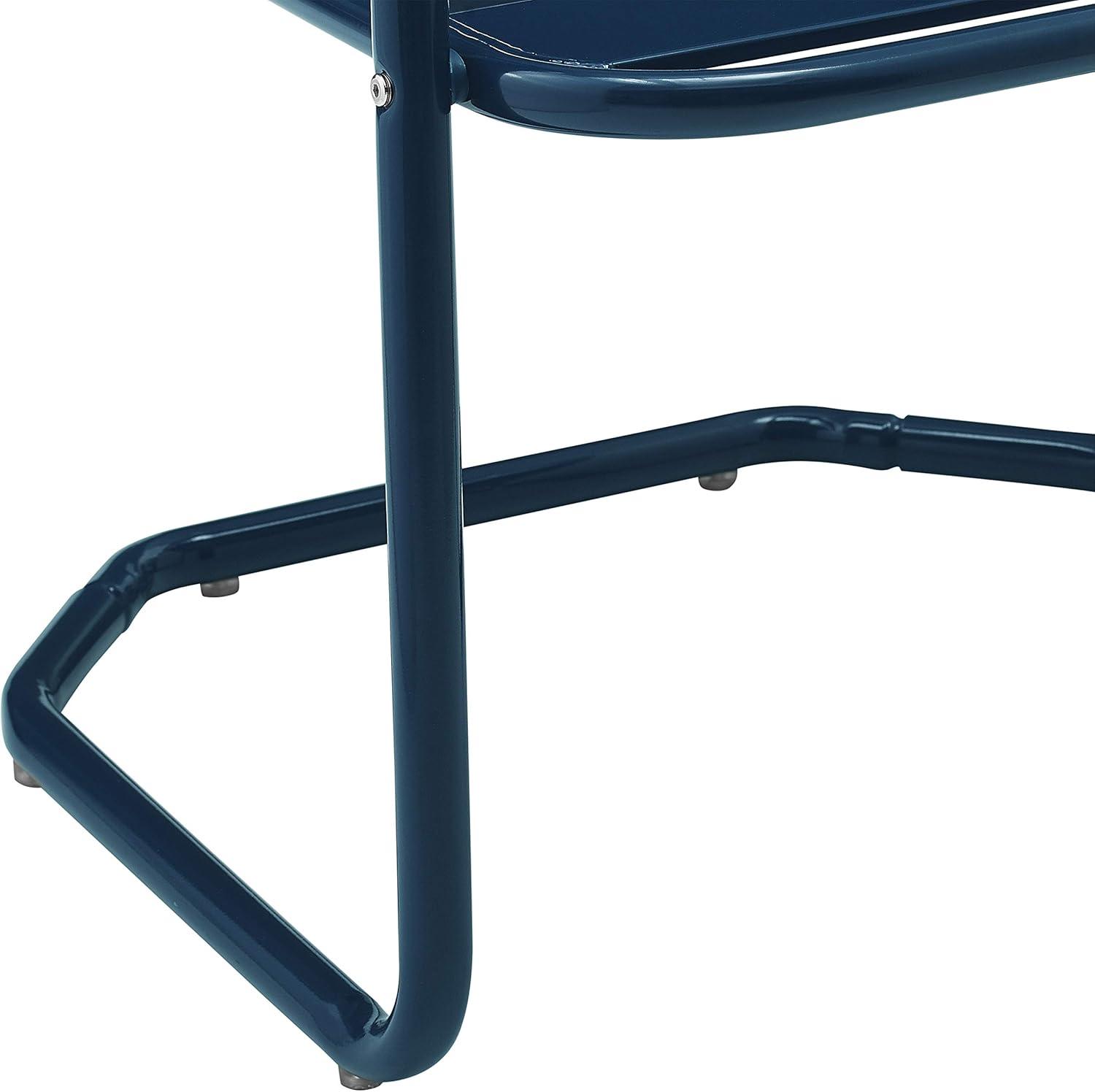 Brighton 2pc Metal Chair Set - Navy - Crosley