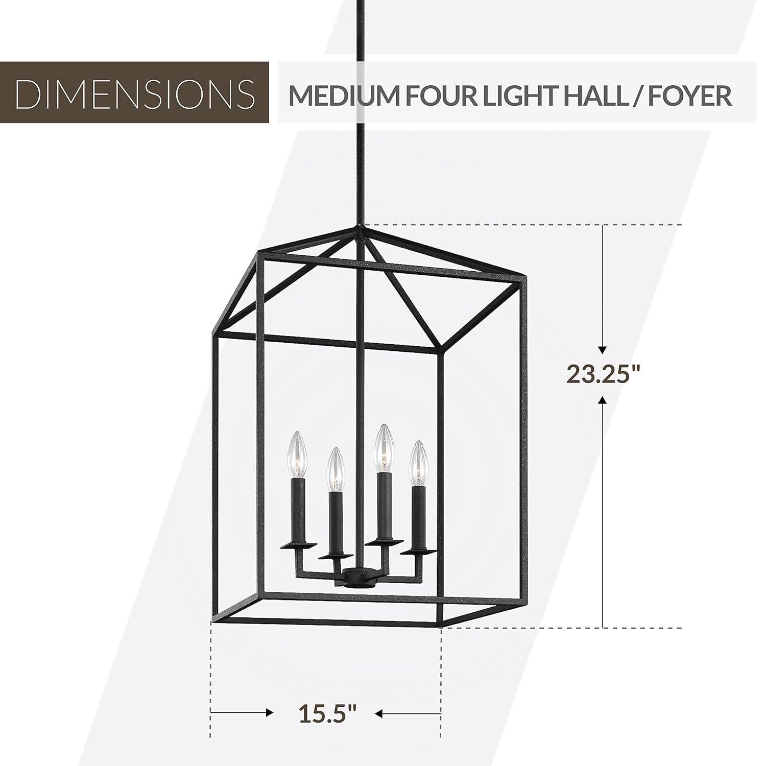 Lucius Pendant Light - Black / 15.5"W