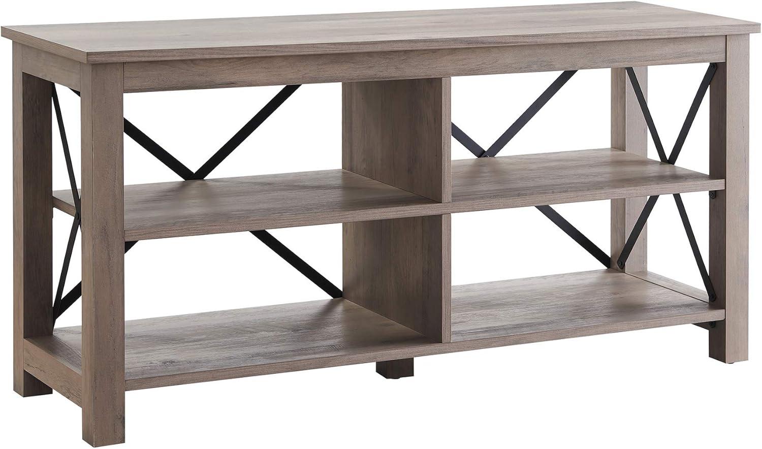 Evelyn&Zoe Sawyer TV Stand for TV's up to 55", Gray Oak