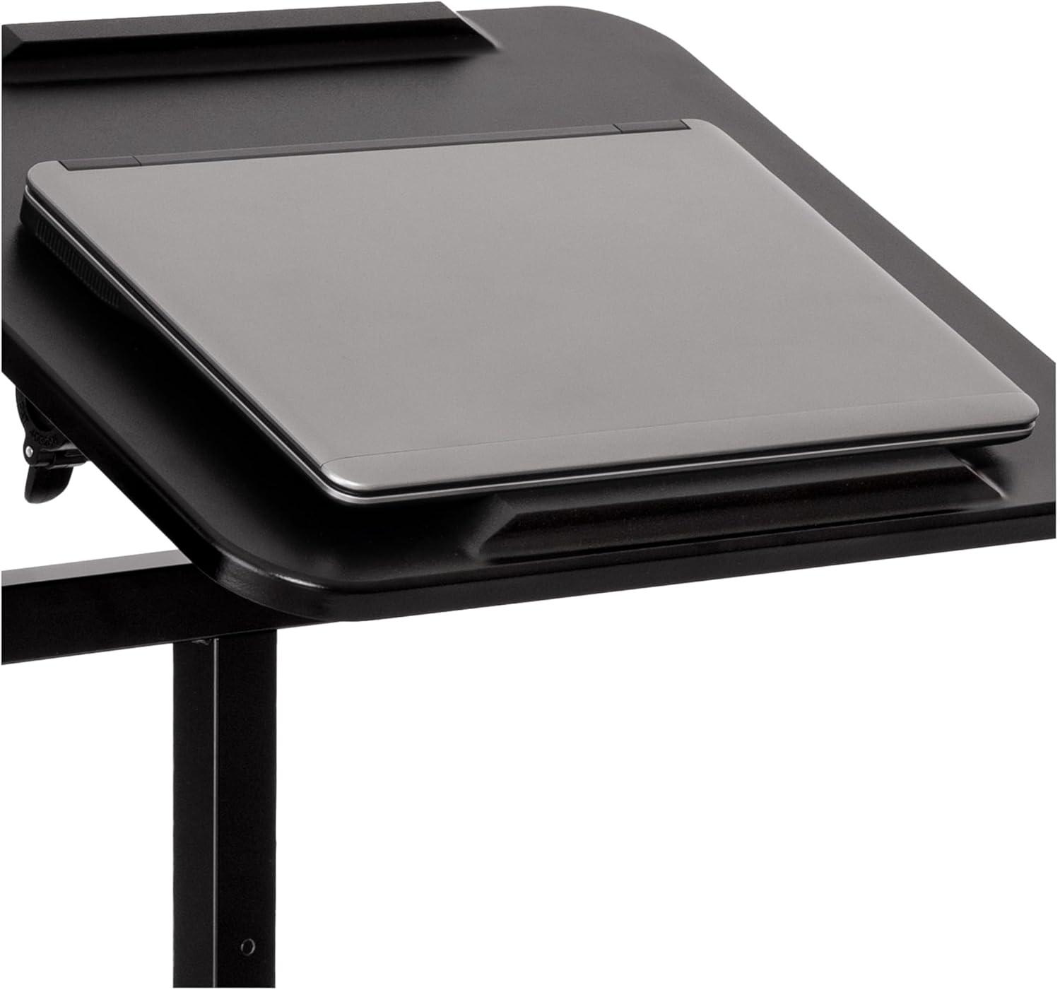 Seville Classics airLIFT Adjustable Height Rolling Tiltable Desk with Mouse Stand