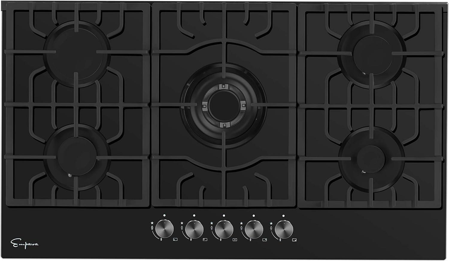 Empava 36" Black 5 Burner Cooktop