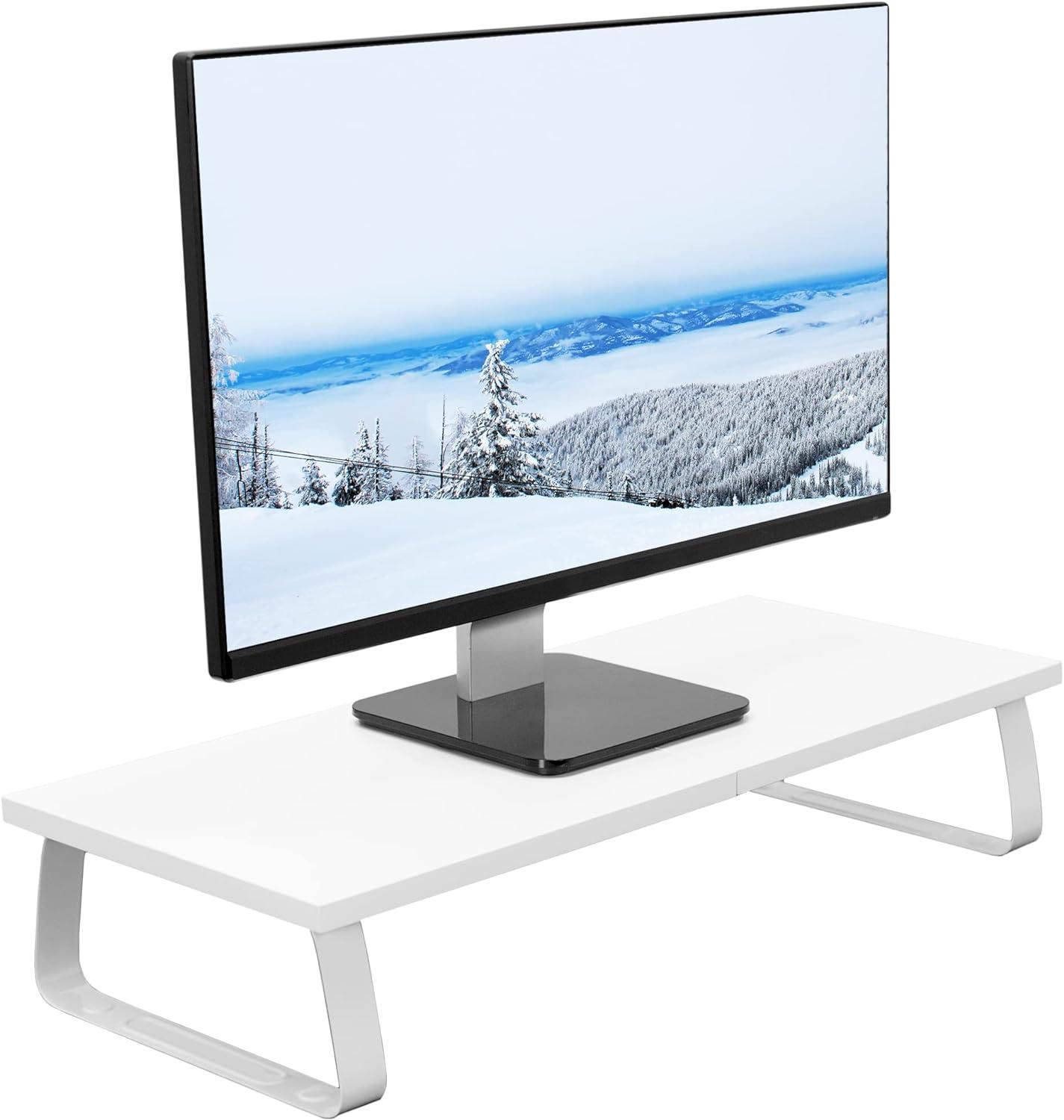 White Monitor Riser