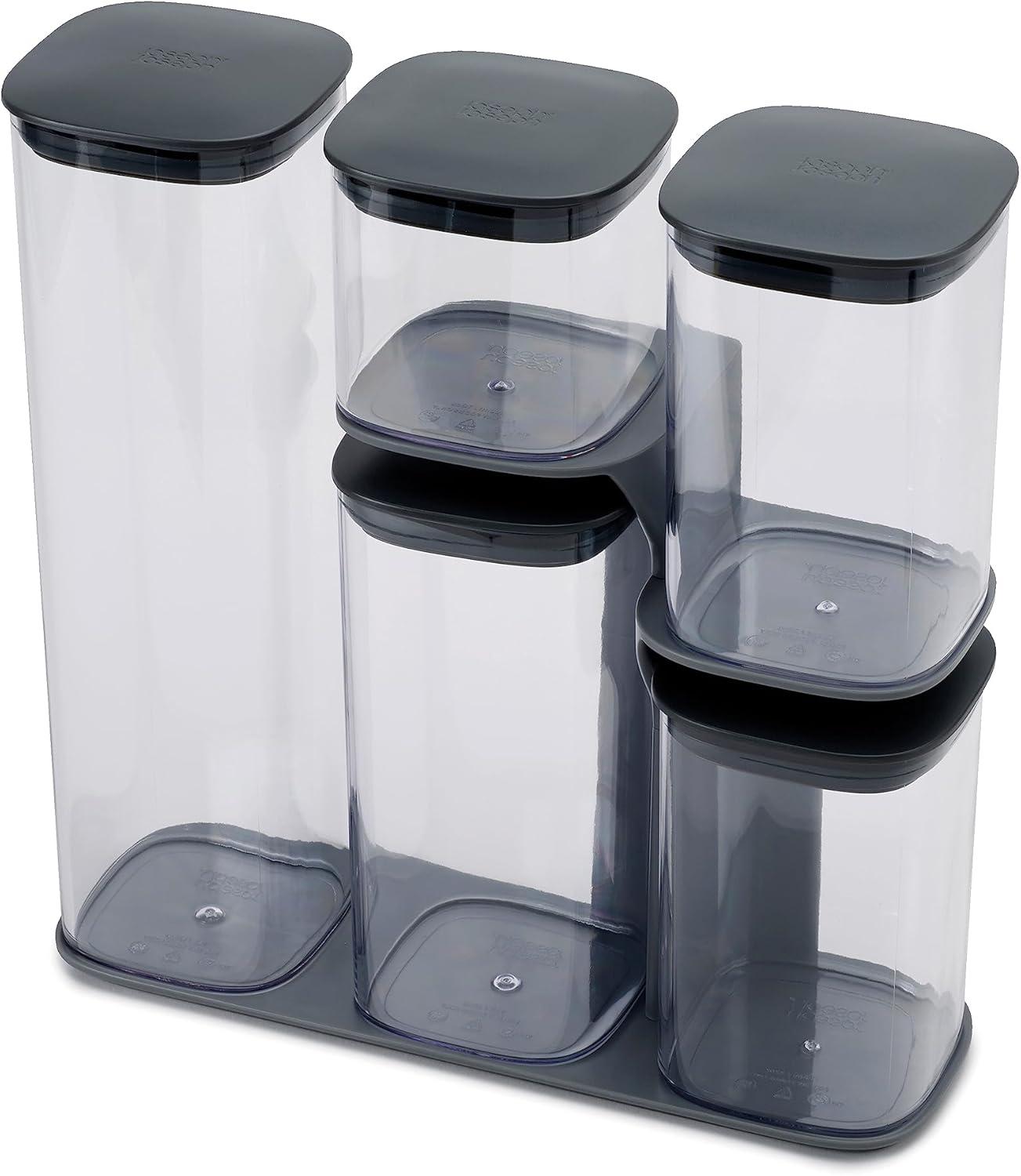 Joseph Joseph Podium 5-Piece Dry Food Storage Container Set with Stand