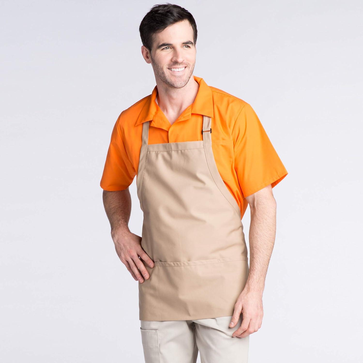 Uncommon Thread Unisex Adjustable 3-Pocket Bib Apron - 3011