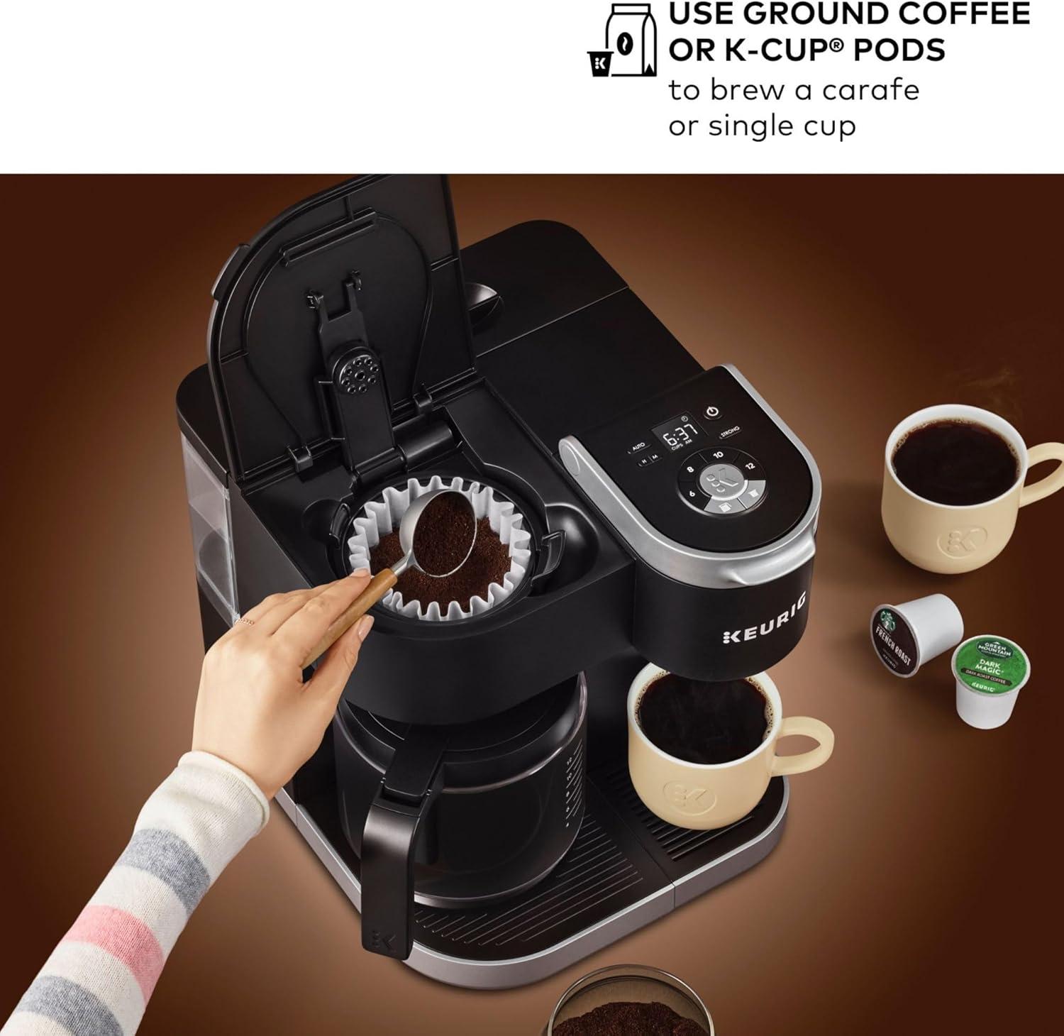 Keurig K-Duo Coffee Maker, with Single-Serve K-Cup Pod, and 12 Cup Carafe Brewer