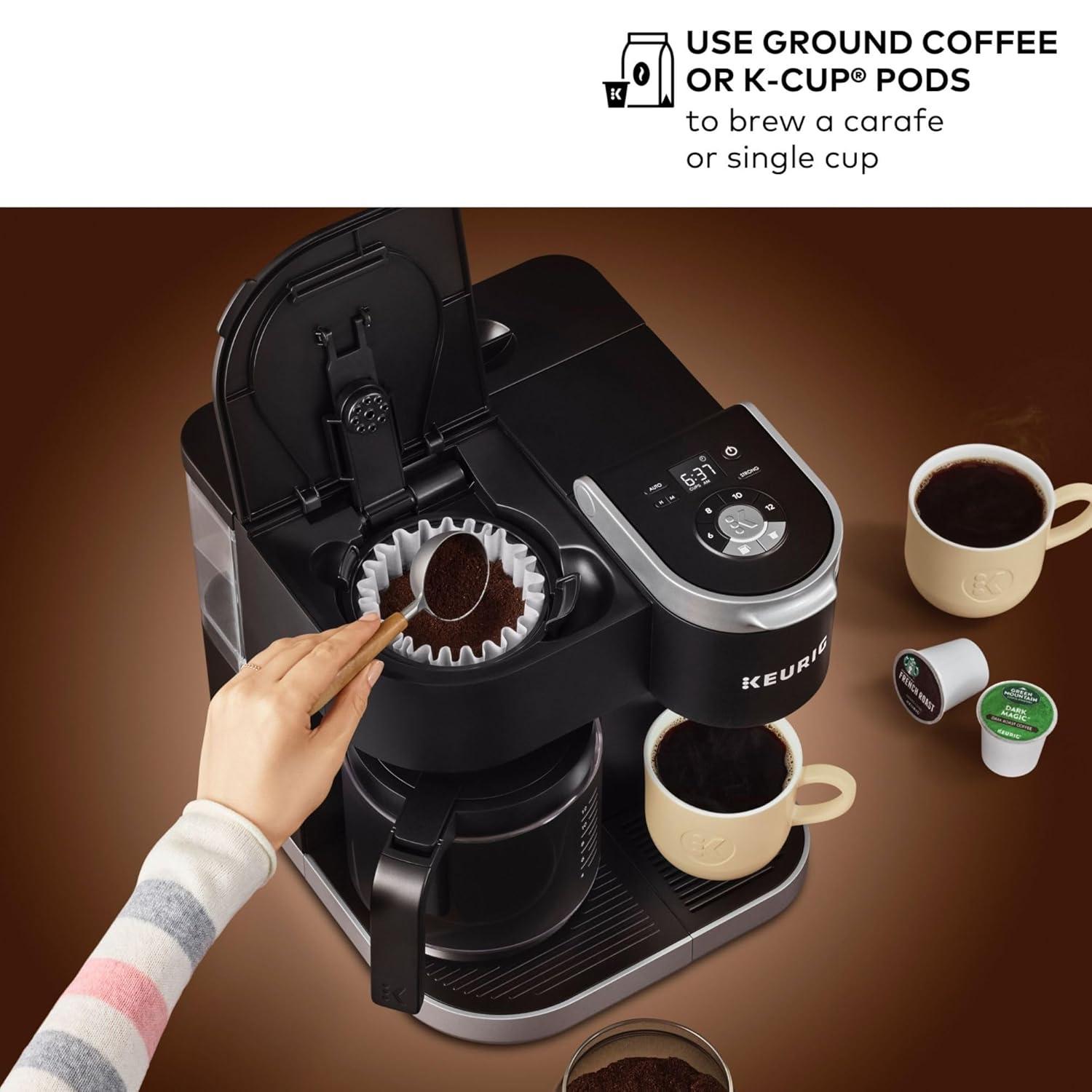 Keurig K-Duo Coffee Maker, with Single-Serve K-Cup Pod, and 12 Cup Carafe Brewer