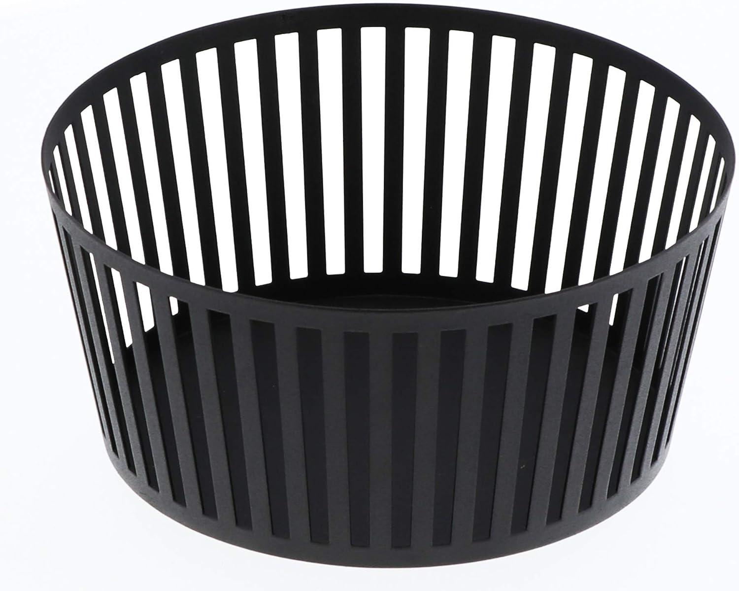 Tall Black Steel Minimalist Fruit Basket