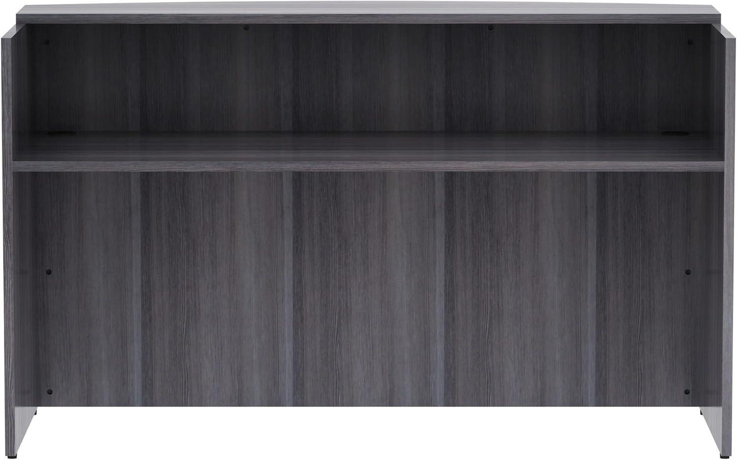 Lorell LLR69595 72 in. Weathered Charcoal Laminate Reception Desk