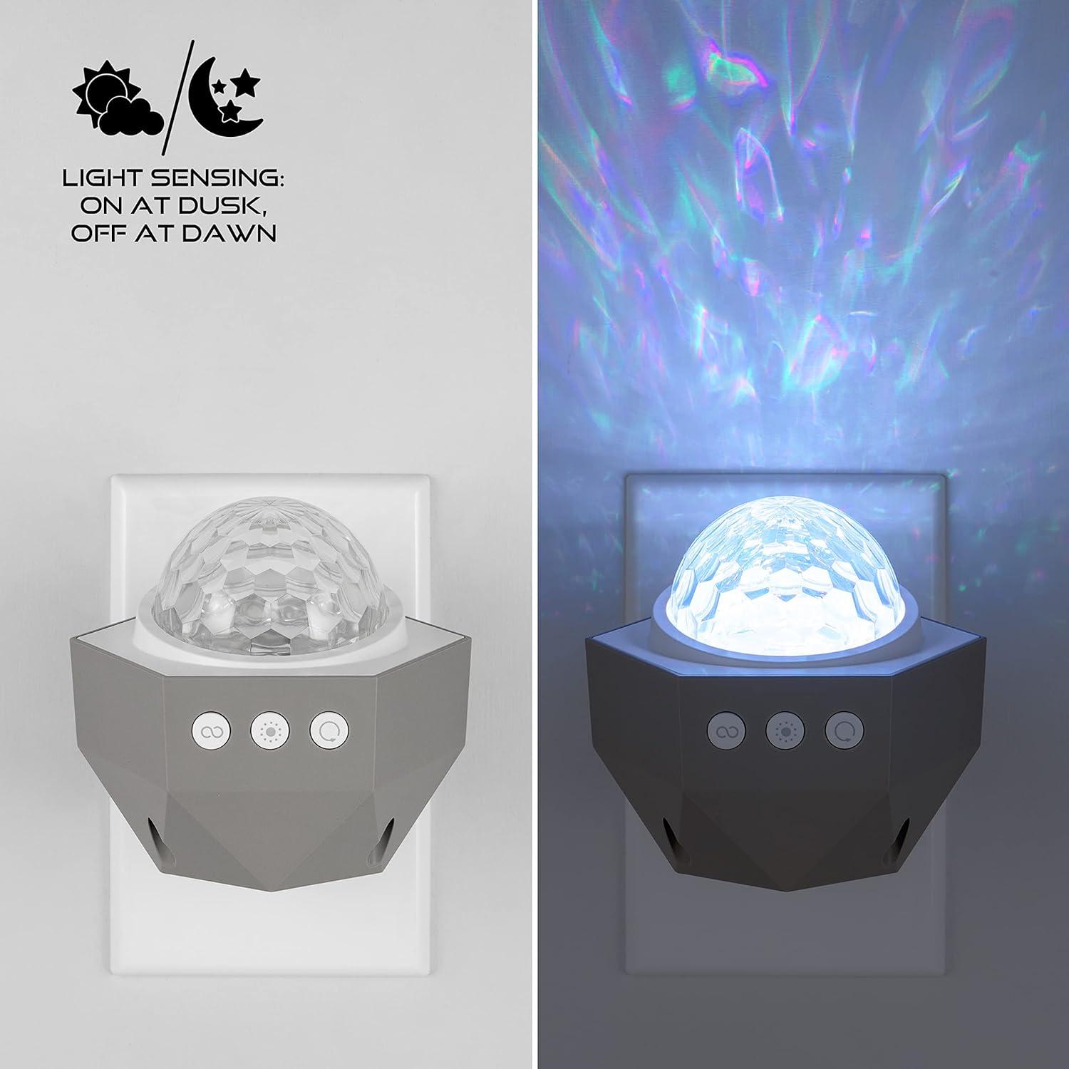 Galaxy Wave Projector Wall Plug Light - Enbrighten: Aurora & Nebula Effects, Integrated LED, Modern Decor