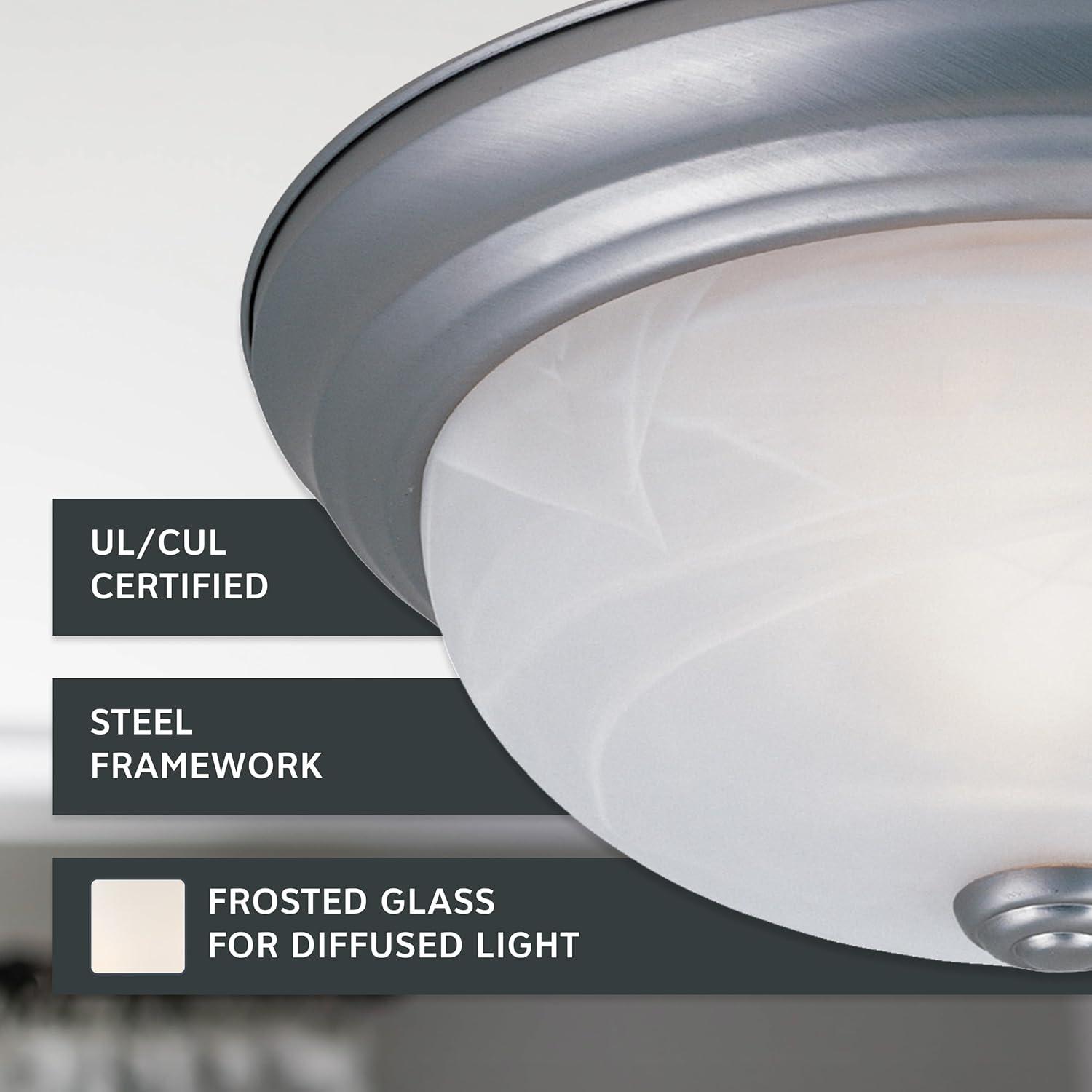 Designers Fountain 11 inch 2-Light Pewter Flush Mount Ceiling Light, 1257S-PW-AL