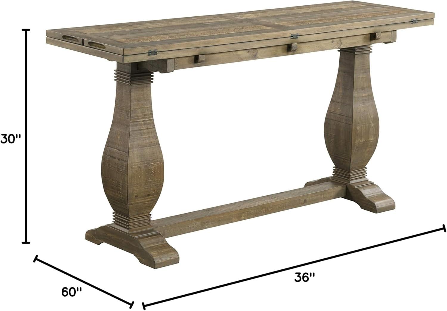 Martin Svensson Home Napa Solid Wood Flip Top Sofa Table Reclaimed Natural Brown