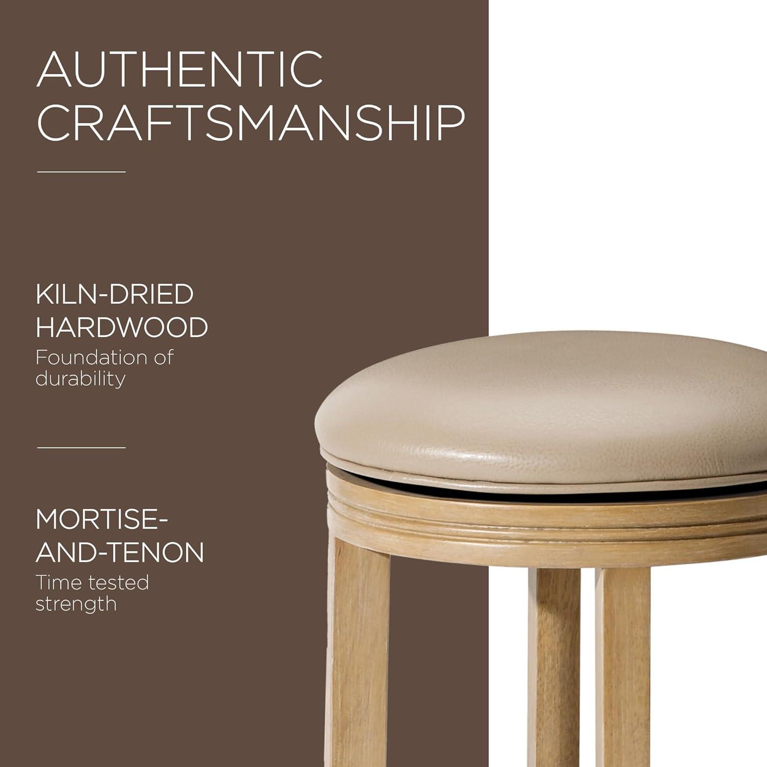 Maven Lane Maven Lane Eva Stool with Vegan Leather Upholstery