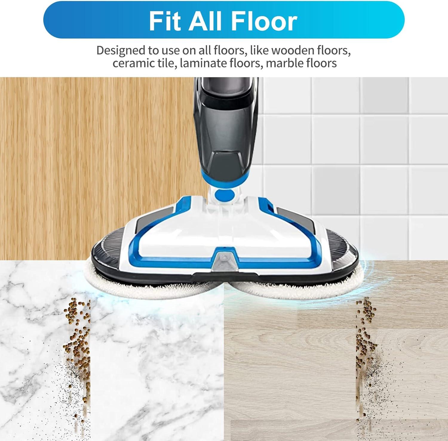 6 Pack 2124 2037 2039A 20399 20391 Steam Mop Pads Replacement Compatible with Bissell Spinwave Hard Mop Cleaner