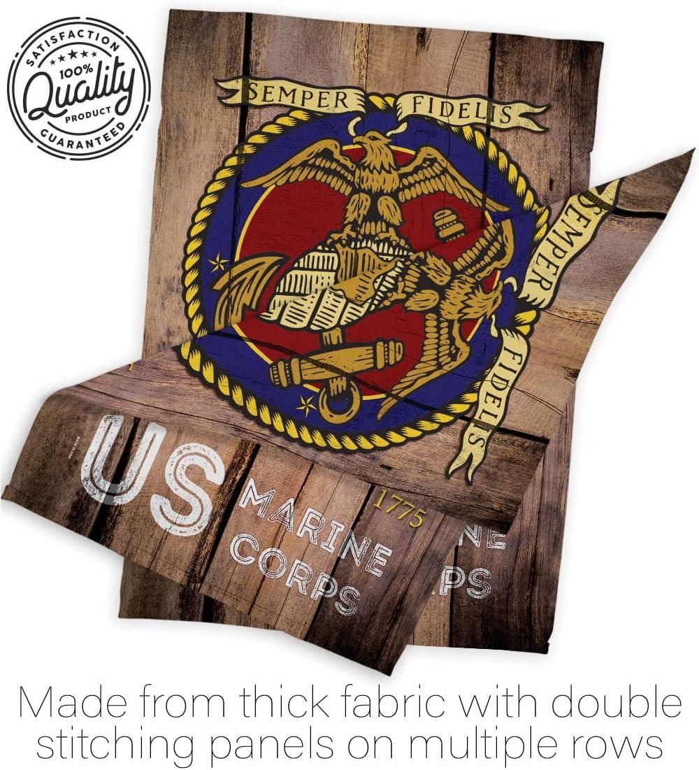 Angeleno Heritage G135083-BO 13 x 18.5 in. US Marine Corps Garden Flag with Armed Forces Double-Sided Decorative Vertical Flags House Decoration Banner Yard Gift