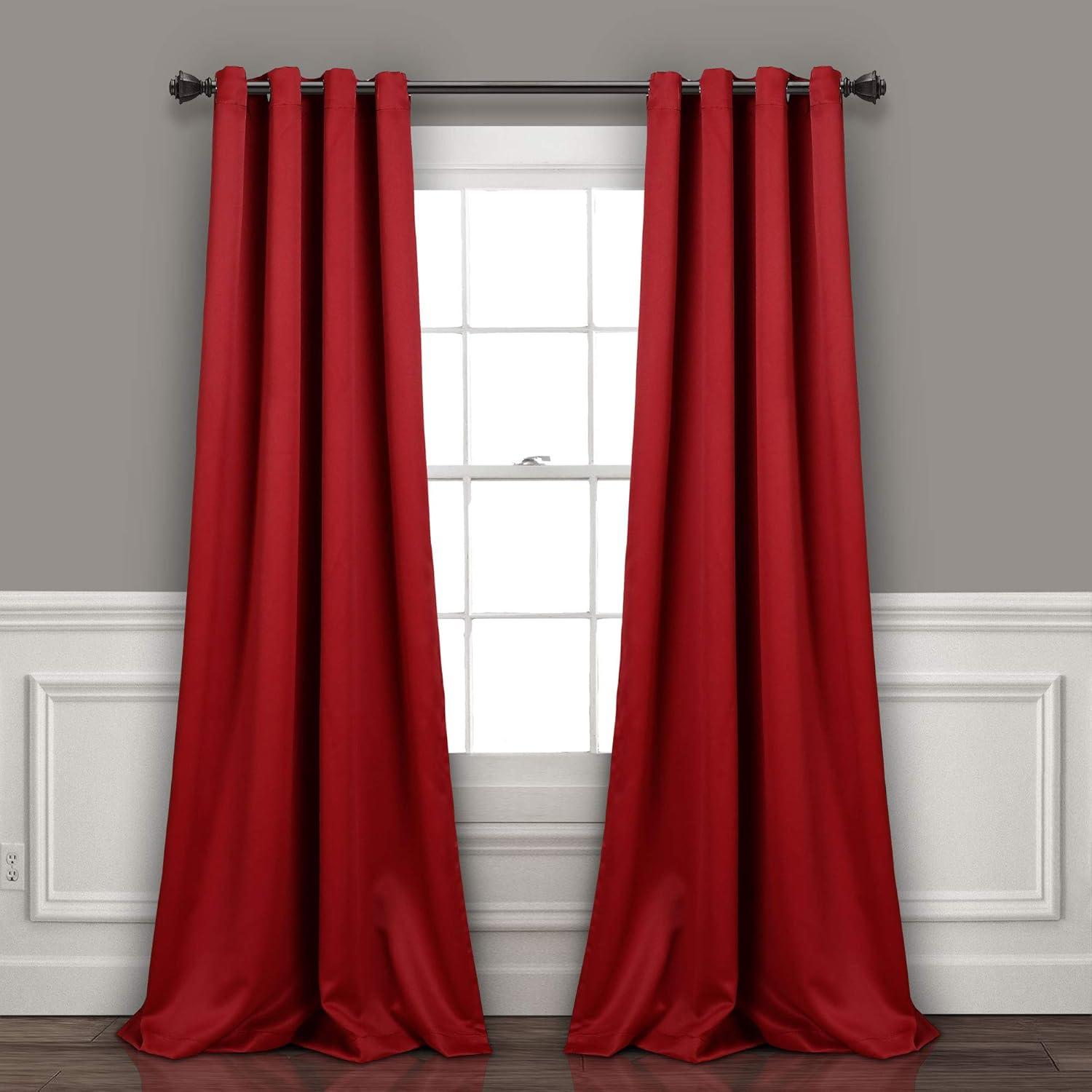 Lush Decor Solid Color Grommet Single Curtain Panel