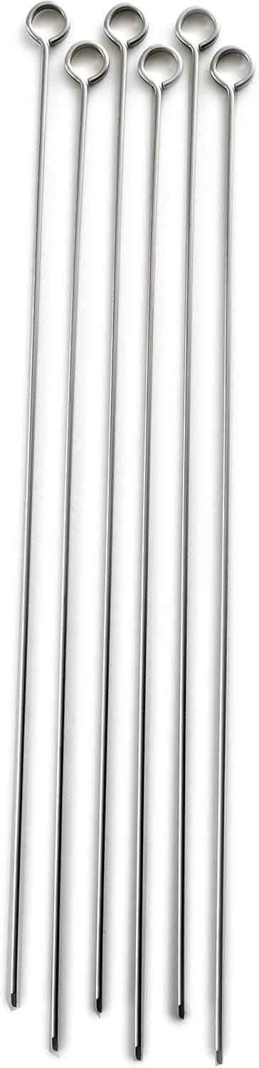 Norpro Stainless Steel 12-Inch Barbeque Skewers, Set of 6