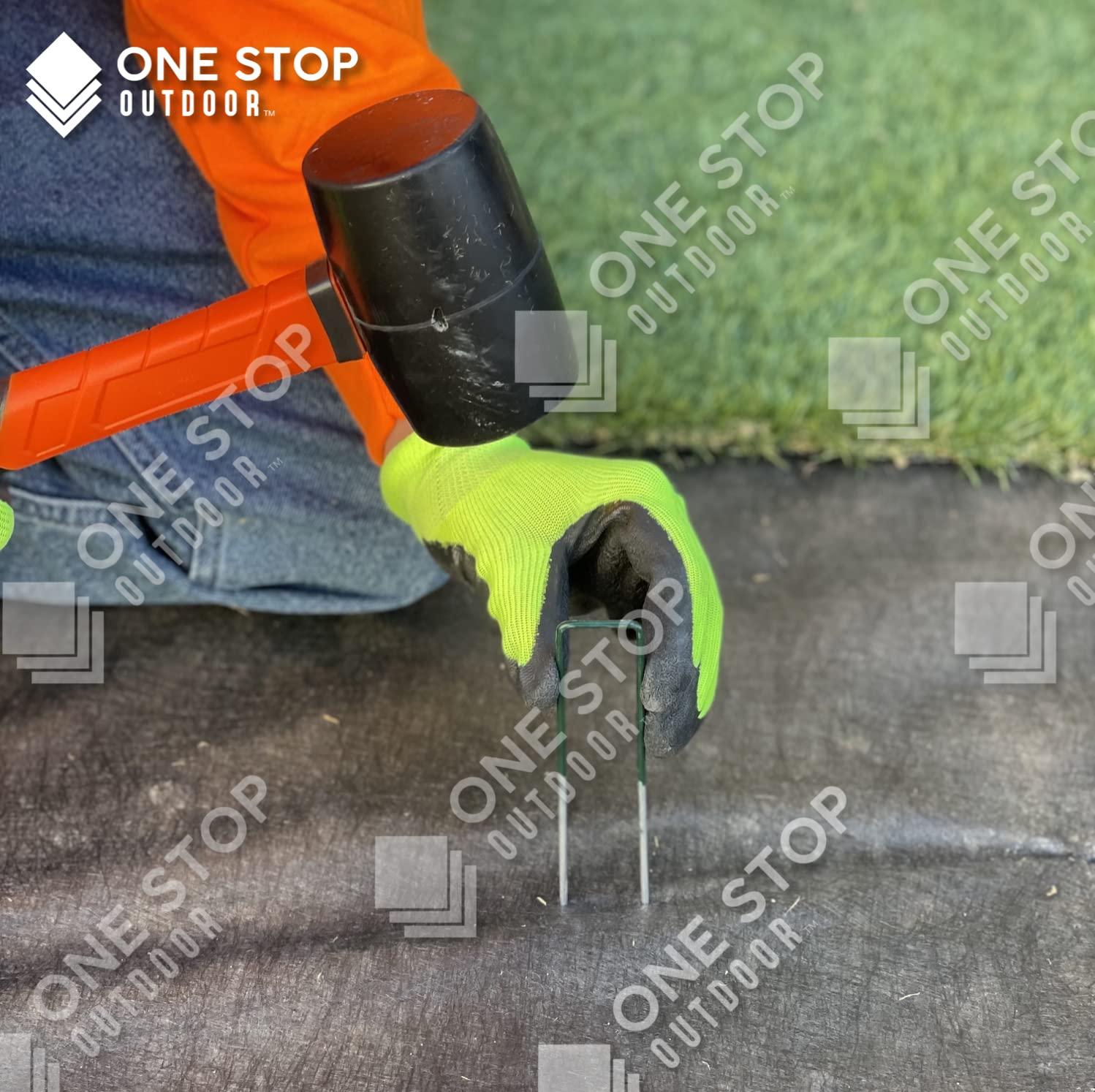 50-Pack Green TOP, 6 Inch Garden Stakes, Landscape Staples, U-Type Turf Stake for Artificial Grass, Rust Proof Sod Pin for Securing Fences Weed Barrier Fabric Outdoor Wires Tents & Tarps