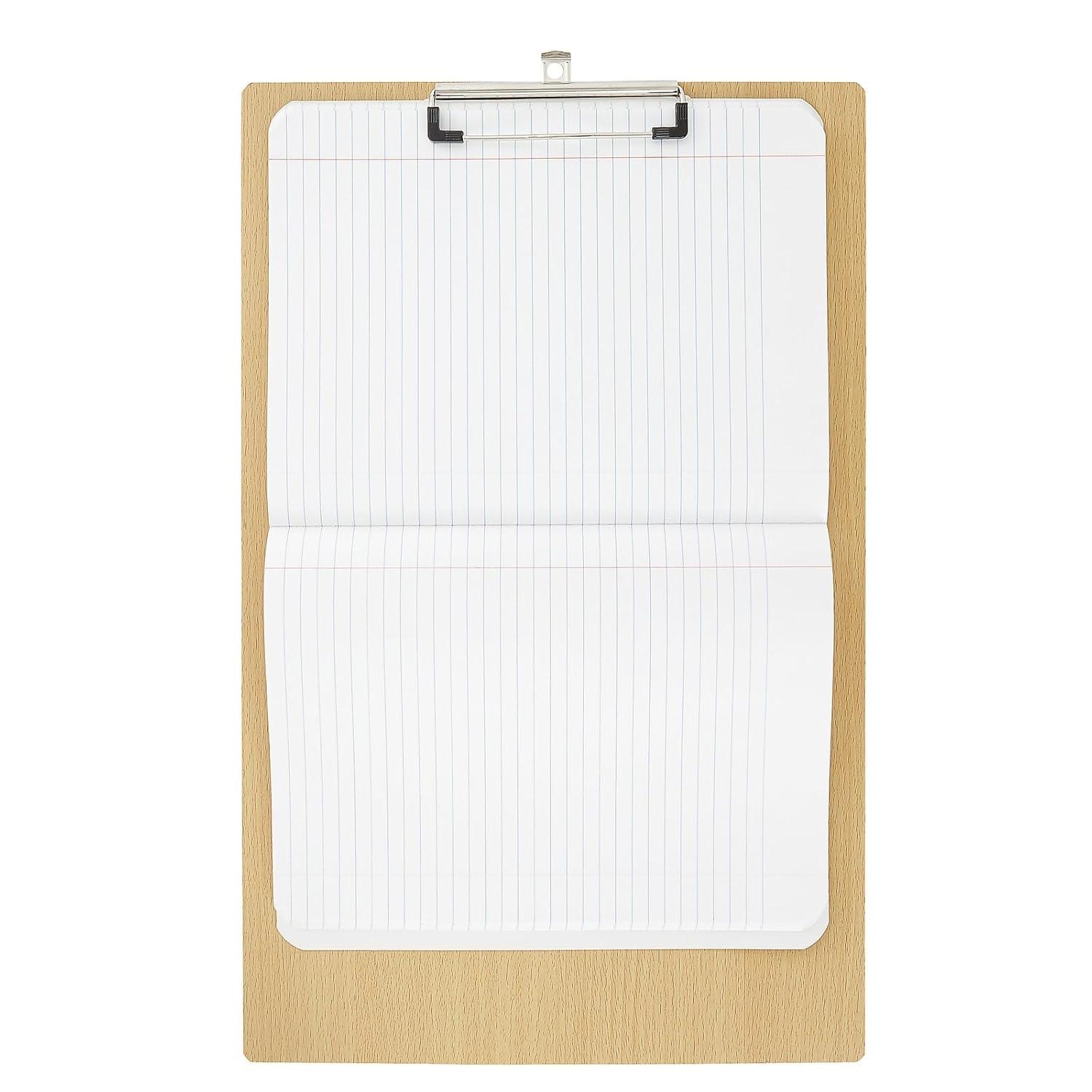 Juvale Extra Large 11x17 Clipboard with Low-Profile Clip, Wooden Vertical Clip Board