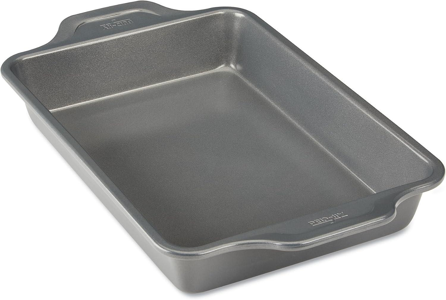 Gray Nonstick Silicone Rectangular Baking Pan 9x13 Inch