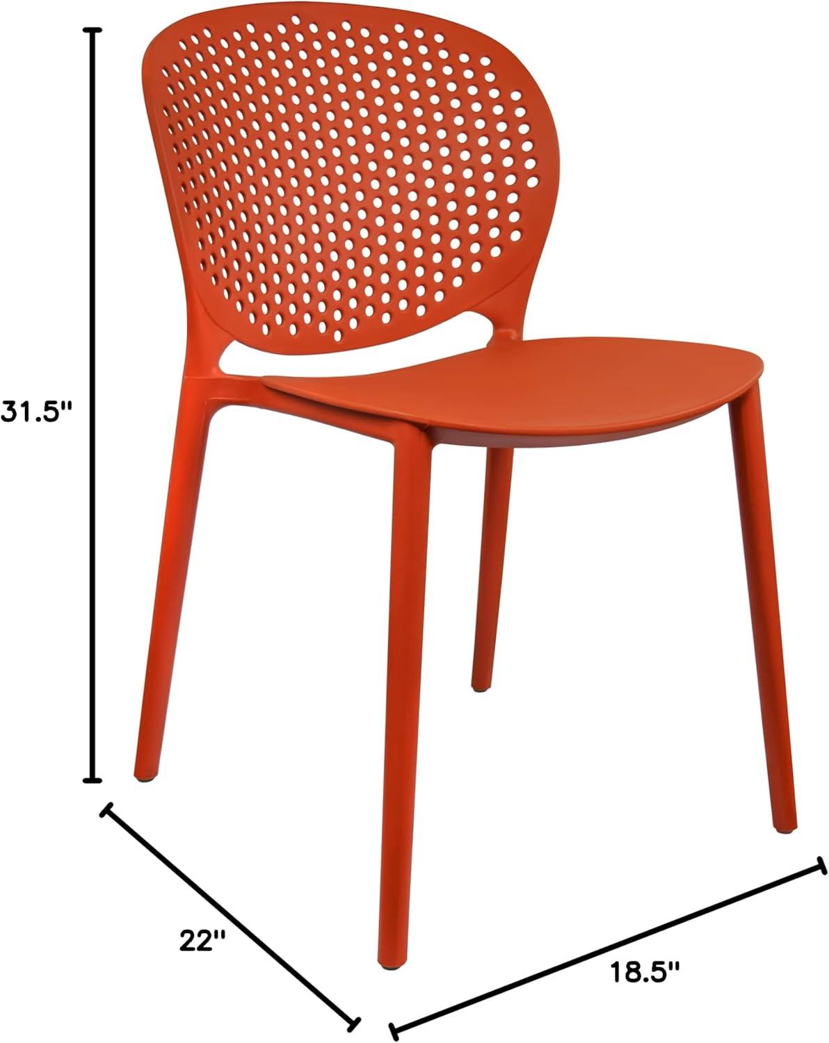 2xHome Outdoor Stacking Dining Side Chair (Set of 2)
