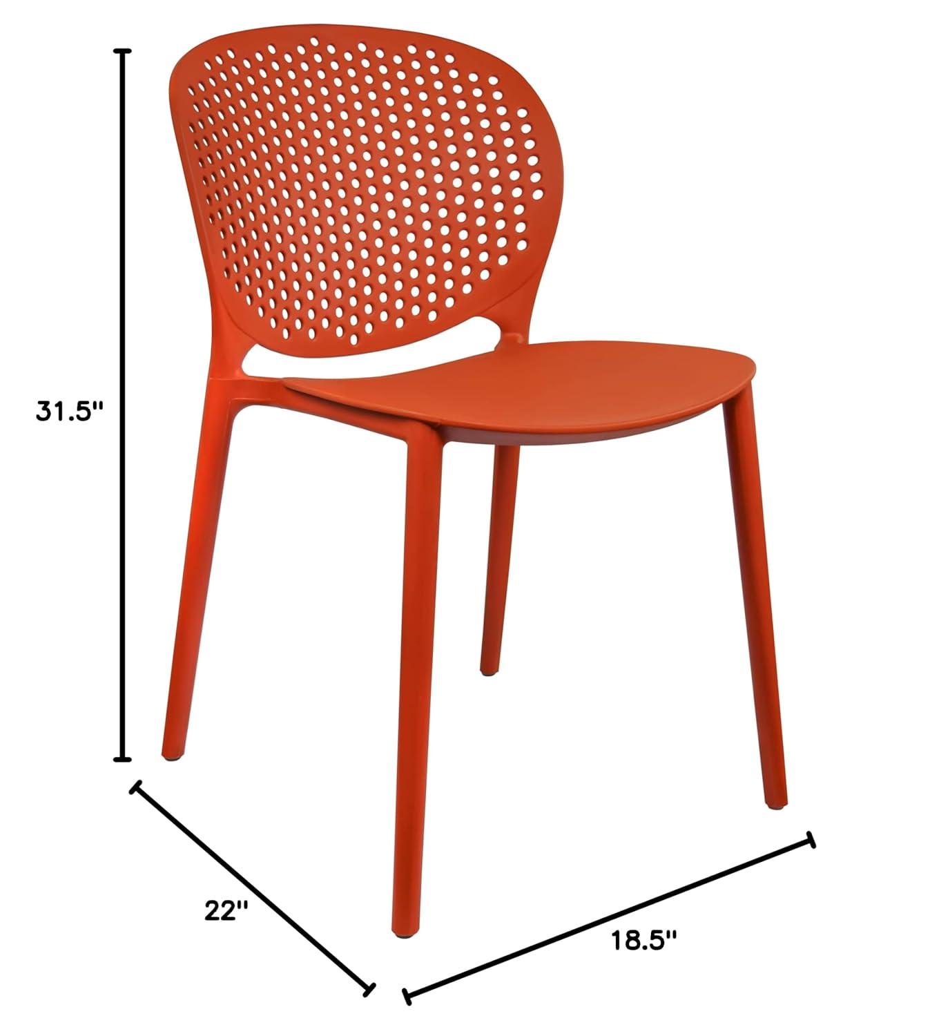 2xHome Outdoor Stacking Dining Side Chair (Set of 2)