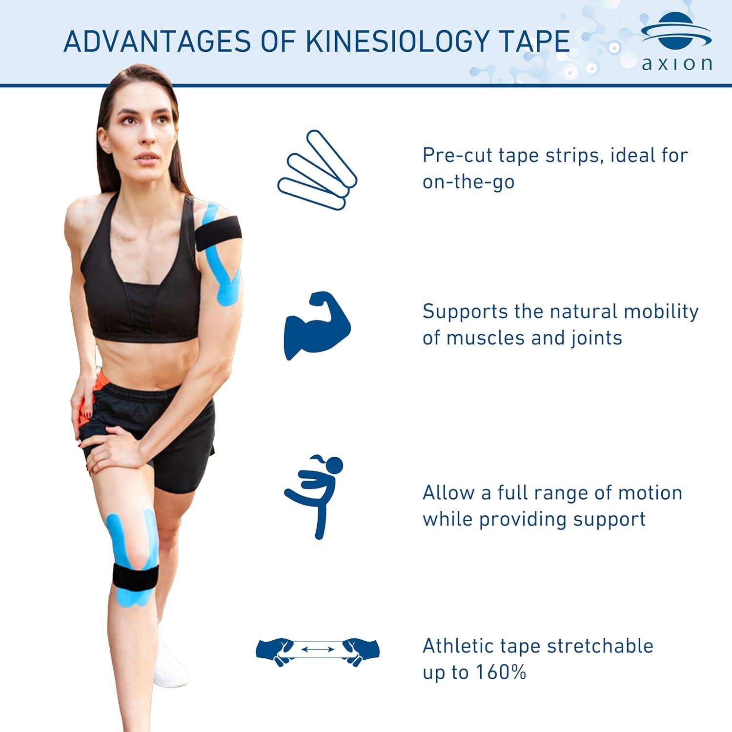 Multicolor Precut Waterproof Elastic Kinesiology Tape Set