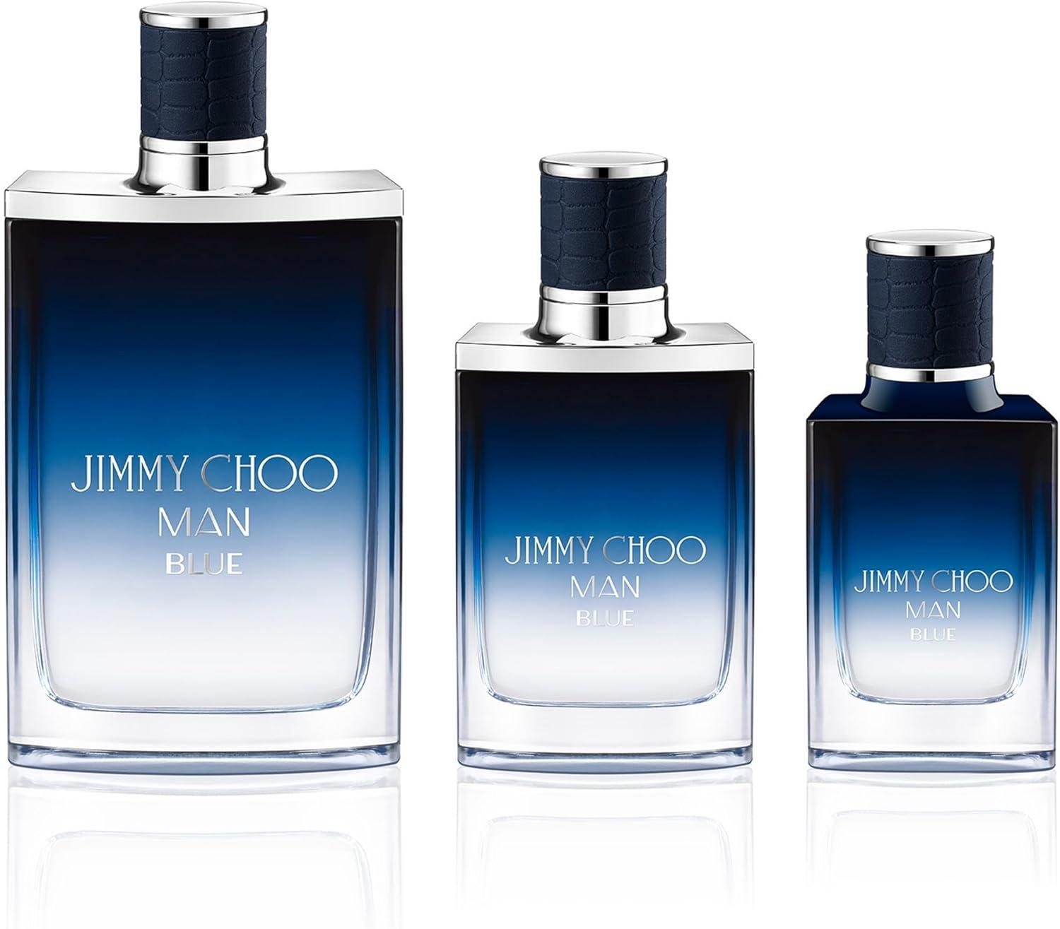 Jimmy Choo Man Blue Cologne Spray, Citrusy, Fresh, Musky, Spicy, Woody Scent, 3.3 oz