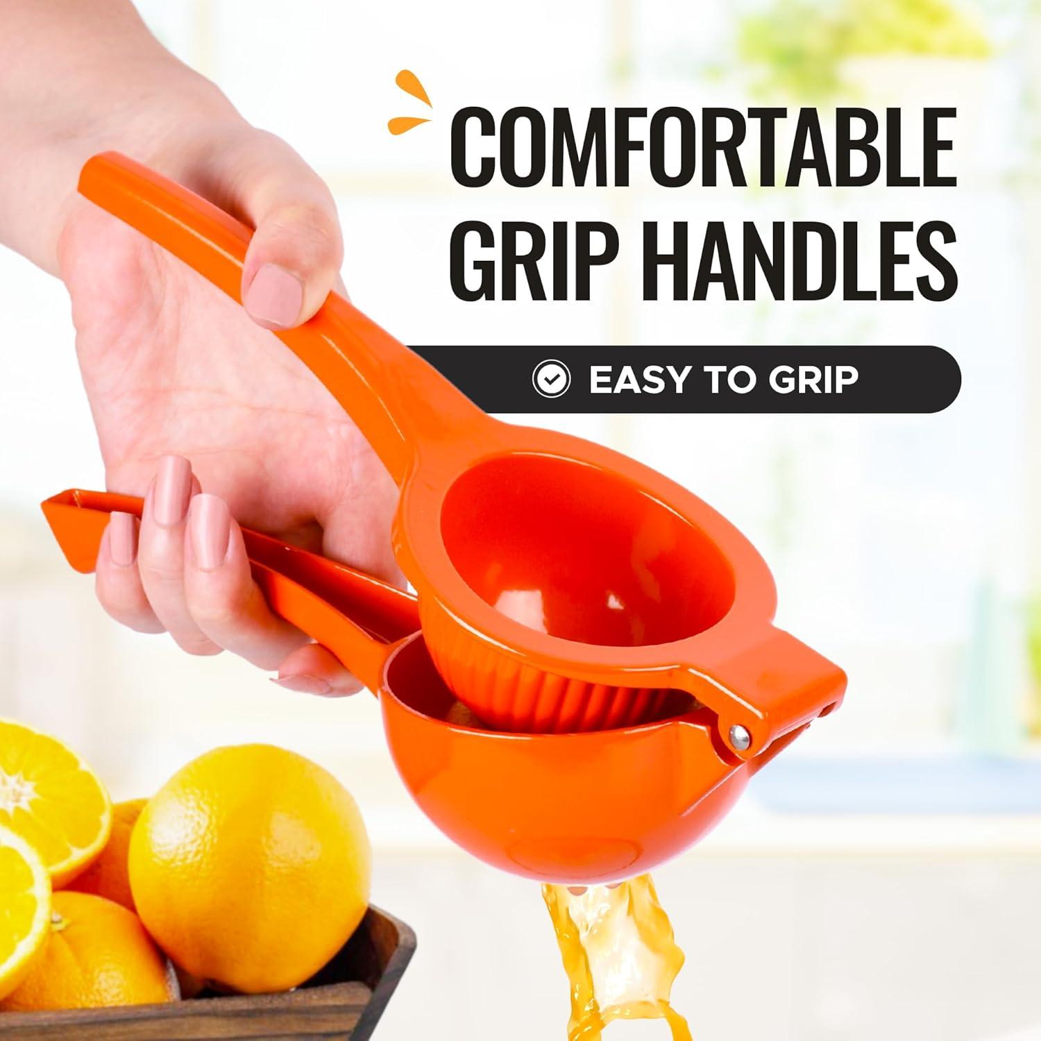 Zulay Kitchen Metal Orange Squeezer, Citrus Juicer, Manual Press for Extracting the Most Juice Possible - Orange Juicer