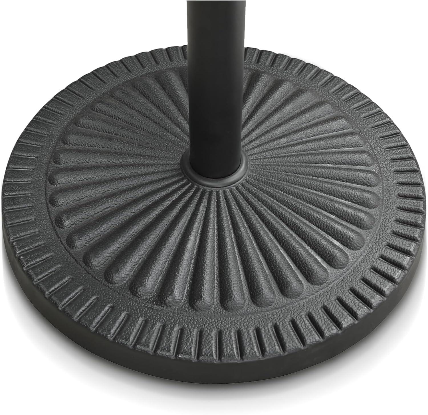 Black Heavy Duty Plastic Patio Umbrella Base