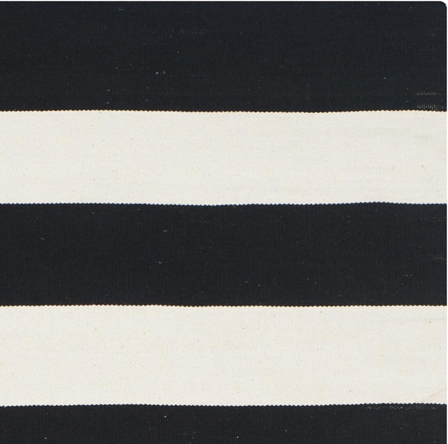 Montauk MTK712 Hand Woven Indoor Accent Rug - Black/Ivory - 4'x6' - Safavieh