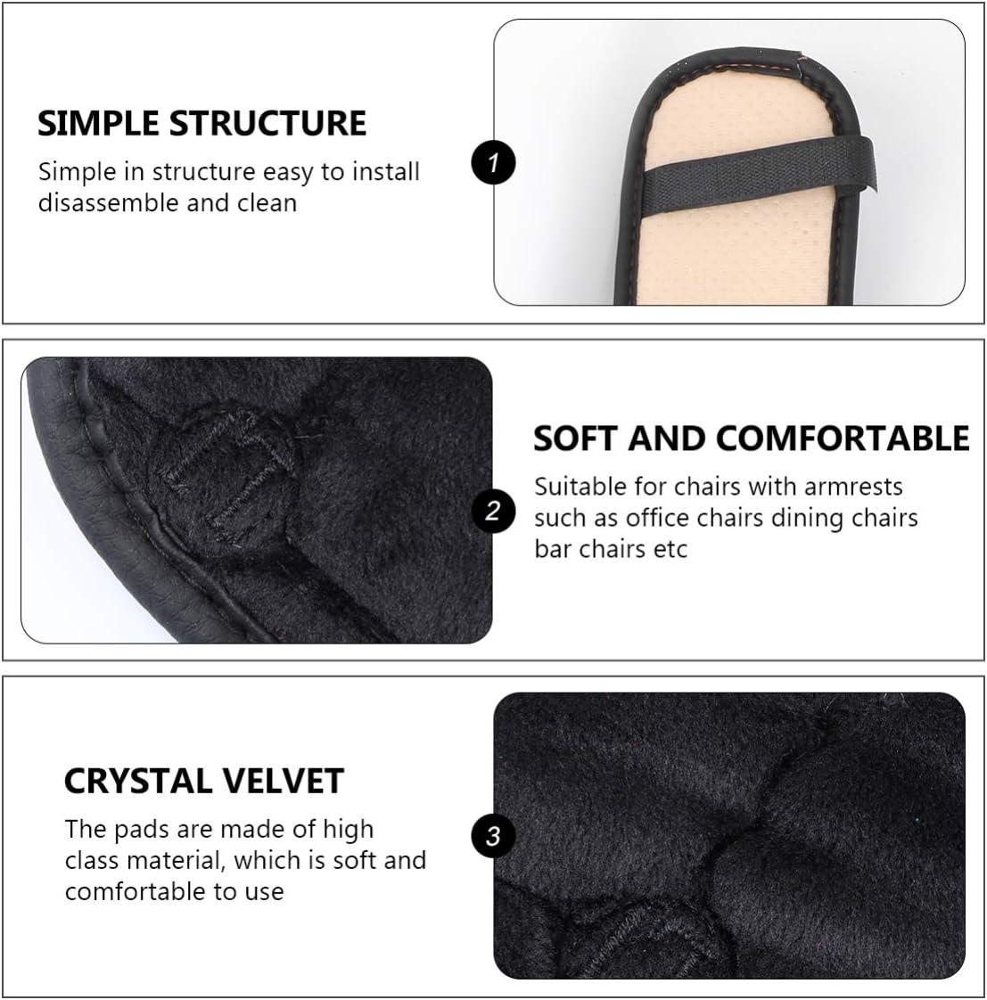Black Memory Foam Office Chair Armrest Cushions