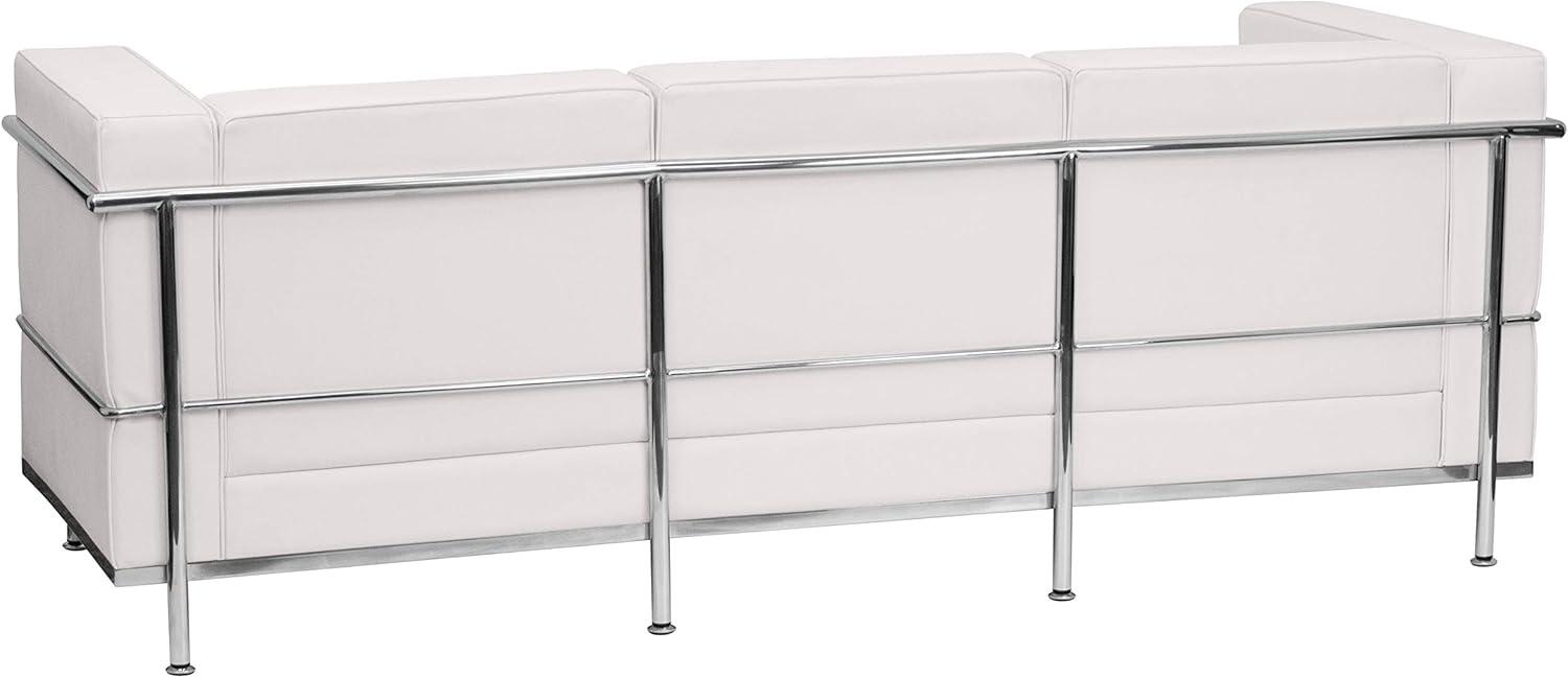 Flash Furniture HERCULES Regal Series Contemporary Melrose White LeatherSoft Sofa with Encasing Frame