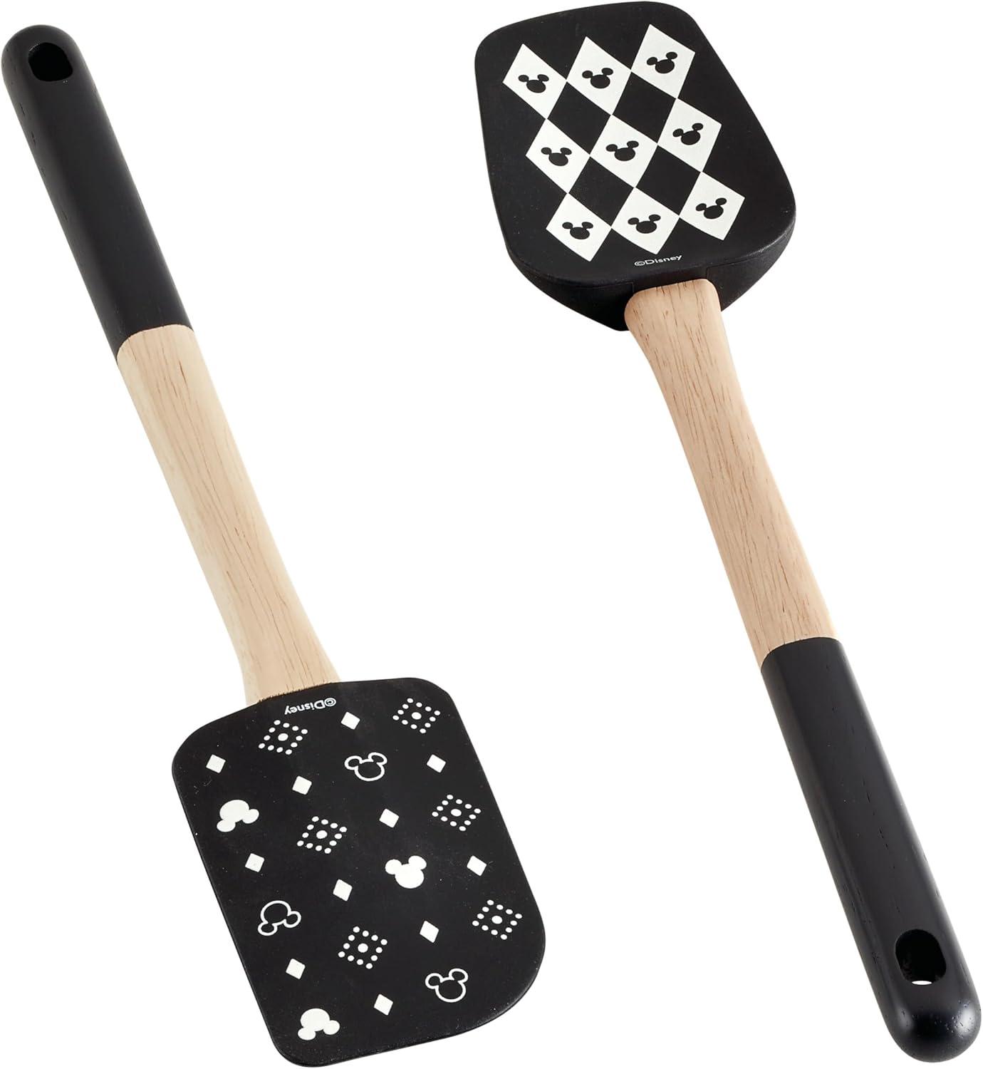 Disney Home Monochrome Spatula and Spoonula Set, 2 Piece, Black