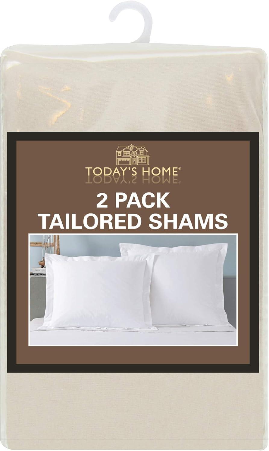 Today's Home Basic Cotton Rich Tailored Bedding Collection, Pillow Shams, 2 pack