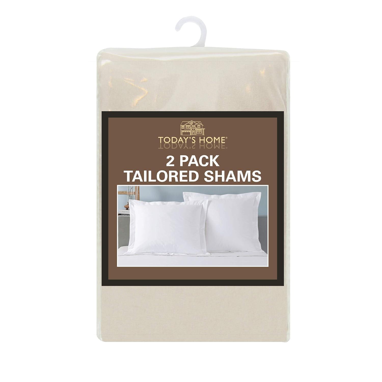 Today's Home Basic Cotton Rich Tailored Bedding Collection, Pillow Shams, 2 pack
