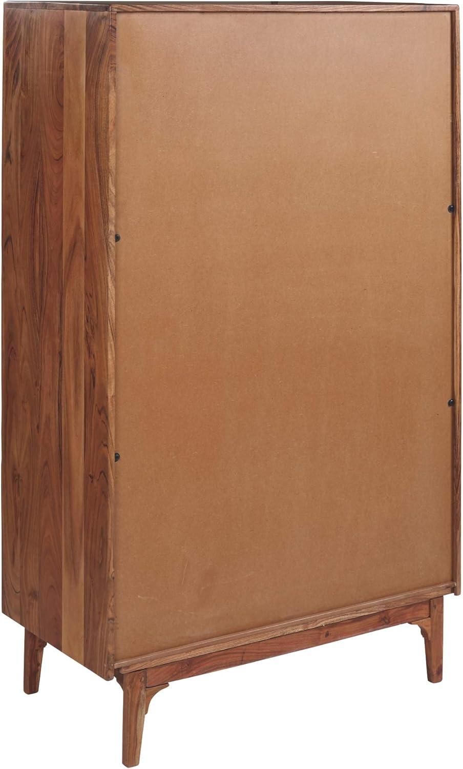 Gabinwell Accent Cabinet Brown/Beige - Signature Design by Ashley: Mid-Century Modern, Two-Tone Wood Finish, Fixed Shelves