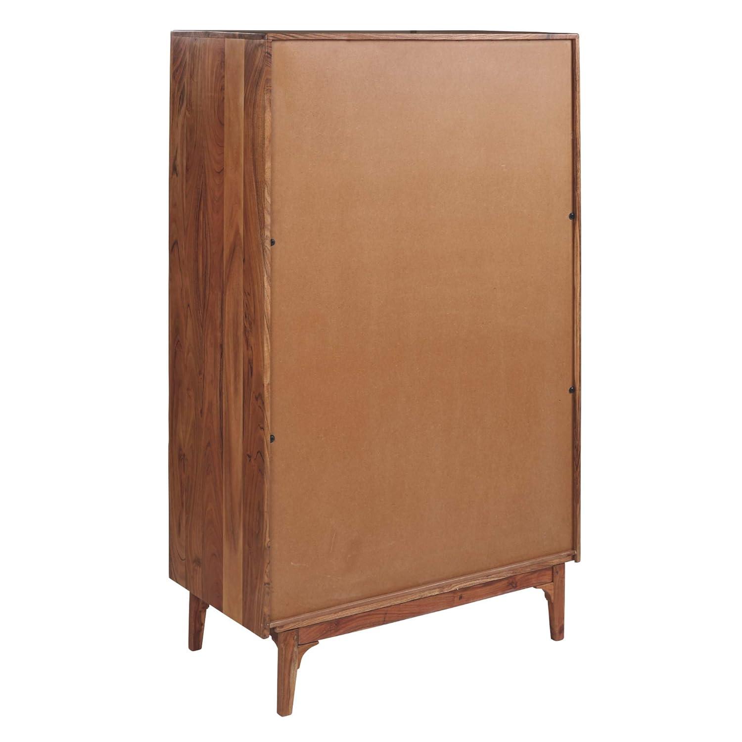 Gabinwell Accent Cabinet Brown/Beige - Signature Design by Ashley: Mid-Century Modern, Two-Tone Wood Finish, Fixed Shelves