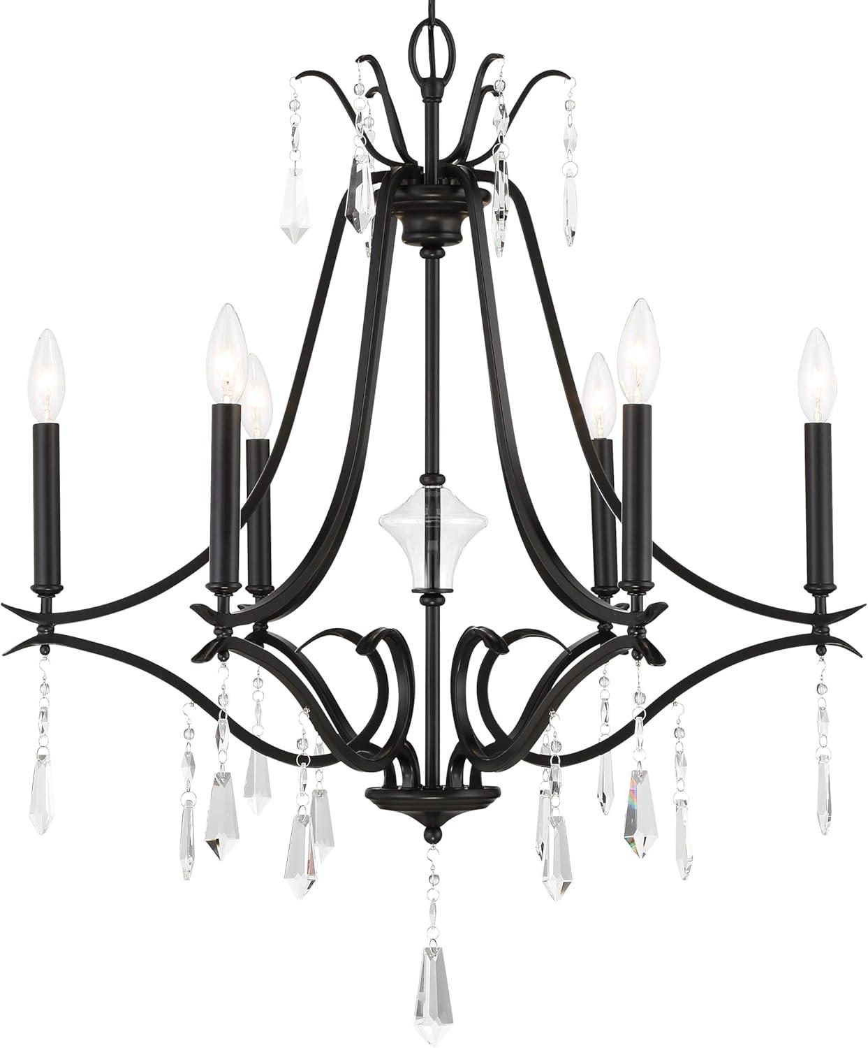 4446-66A-Minka Lavery-Laurel Estate - 6 Light Chandelier-31.75 Inches Tall and 26.75 Inches Wide-Coal Finish    -Traditional Installation