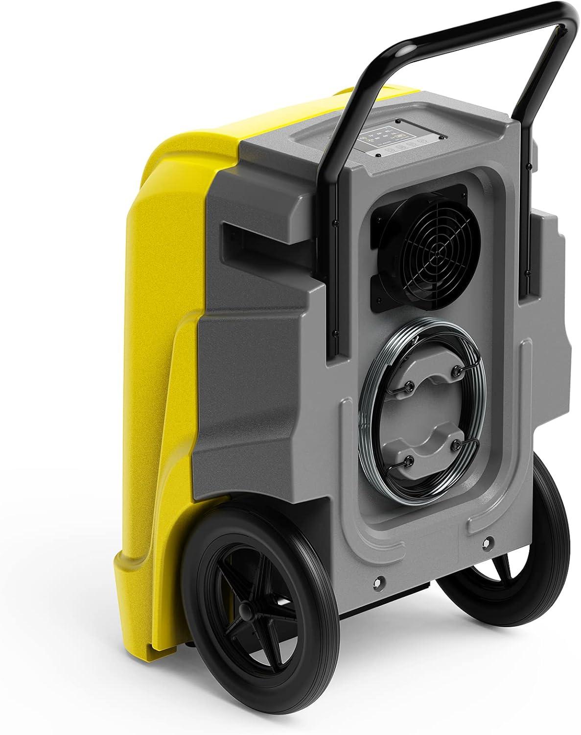 Yellow Commercial Smart WiFi Dehumidifier with Pump