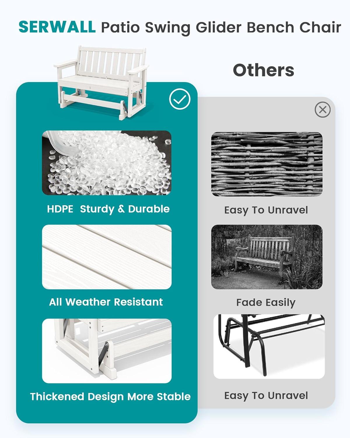 Traditional Garden 48" Glider