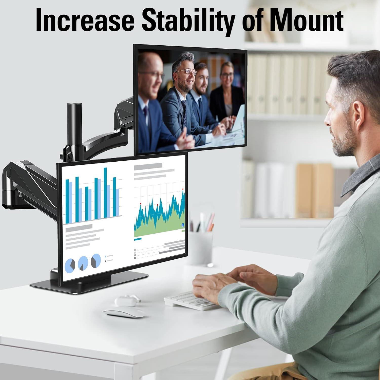 Monitor Mount Reinforcement Plate for Thin, Gl and Other Fragile Tabletop, Universal Steel Bracket Plate Fits