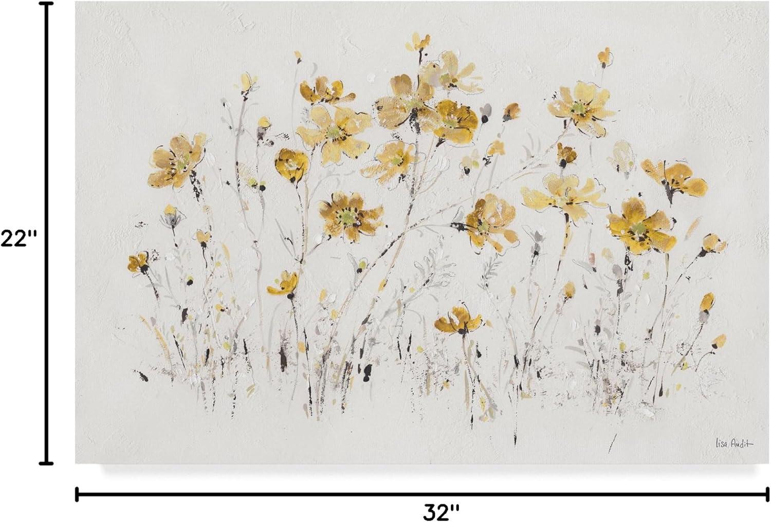 Lisa Audit 'Wildflowers I Yellow' Canvas Art