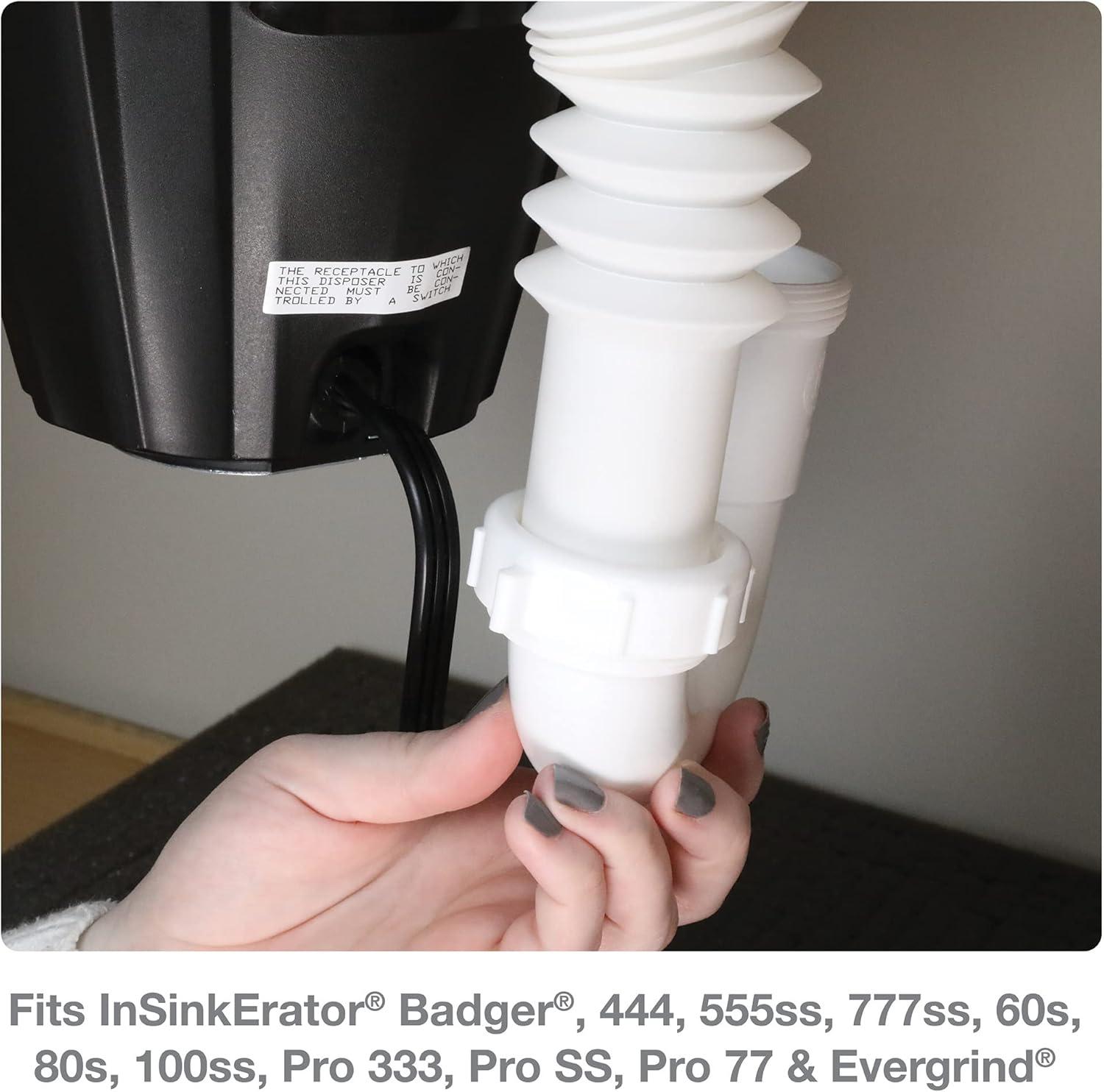 Universal White Flexible Garbage Disposal Discharge Tube