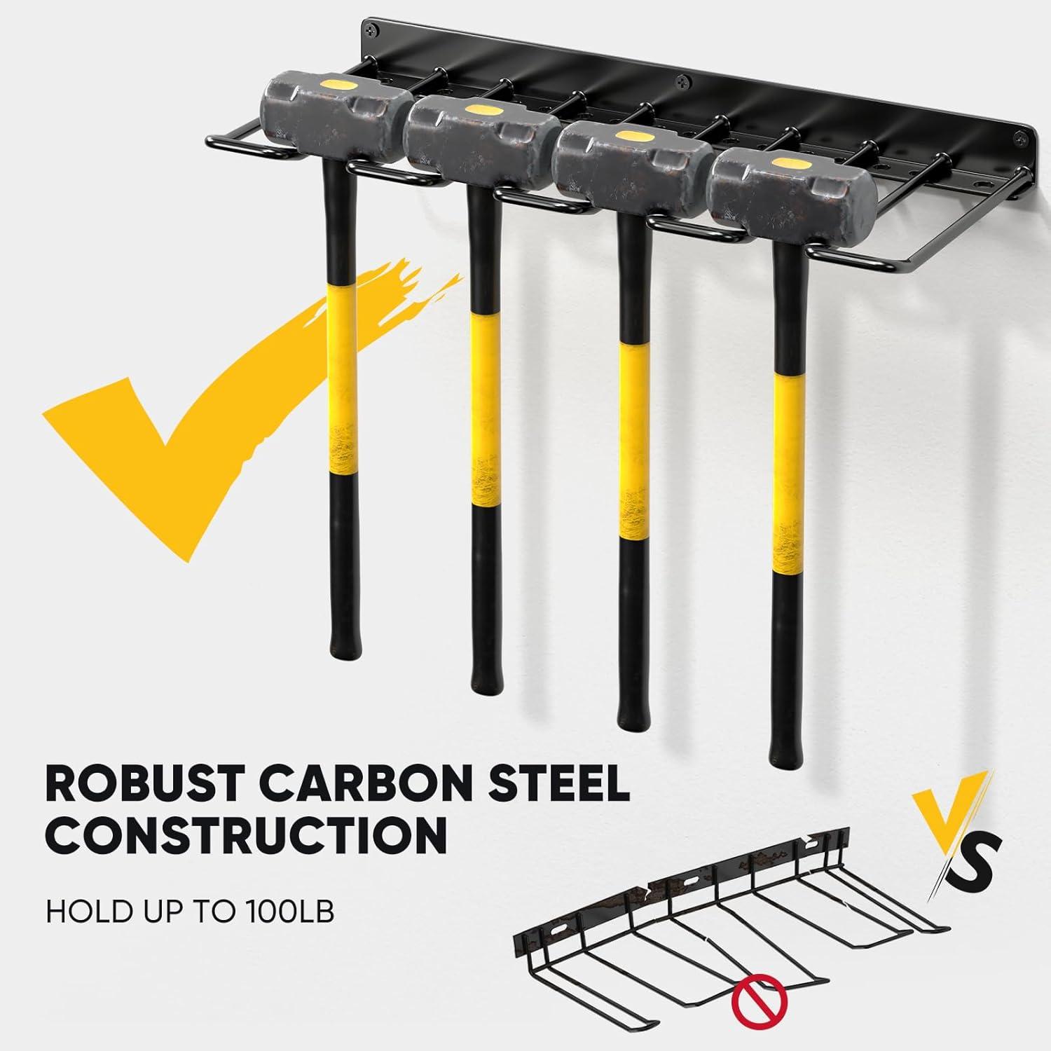 Power Tool Organizer, Drill Holder Wall Mount, Heavy Duty Garage Tool Organizer and Storage, Suitable Tool Rack for Tool Room, Workshop, Garage (Black-1 Tirer)