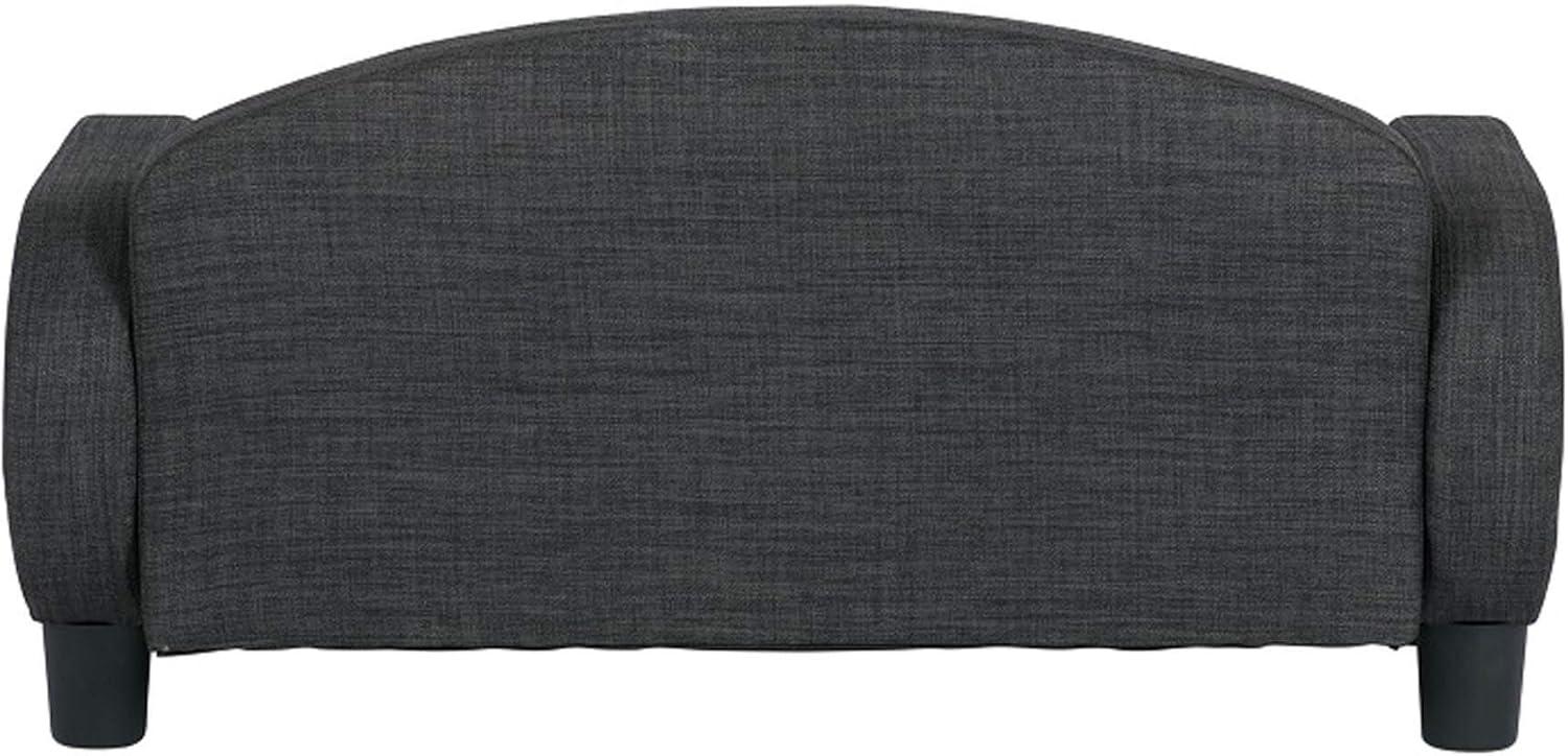 Paws & Purrs Modern Pet Sofa 31.5" Wide Low Back Lounging Bed with Removable Mattress Cover in Espresso / Gray - 61013