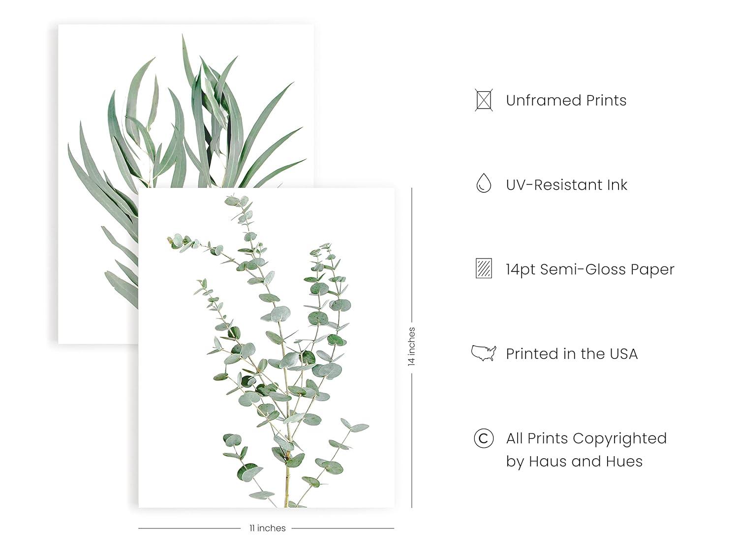 IDEA4WALL Minimal Botanical " IDEA4WALL Framed Pastel Green Forest Leaf Variety Wall Art, Set Of 4 Nature Wilderness Wall Decor Prints, Botanical Floral Wall Decor For Living Room, Bedroom " 4 - Pieces